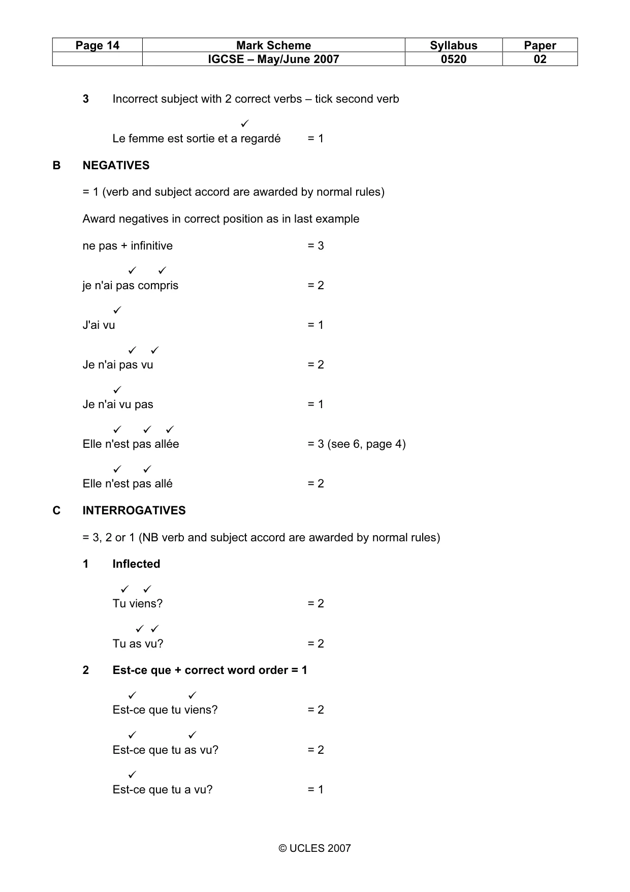 Mark scheme, page 14 of 30