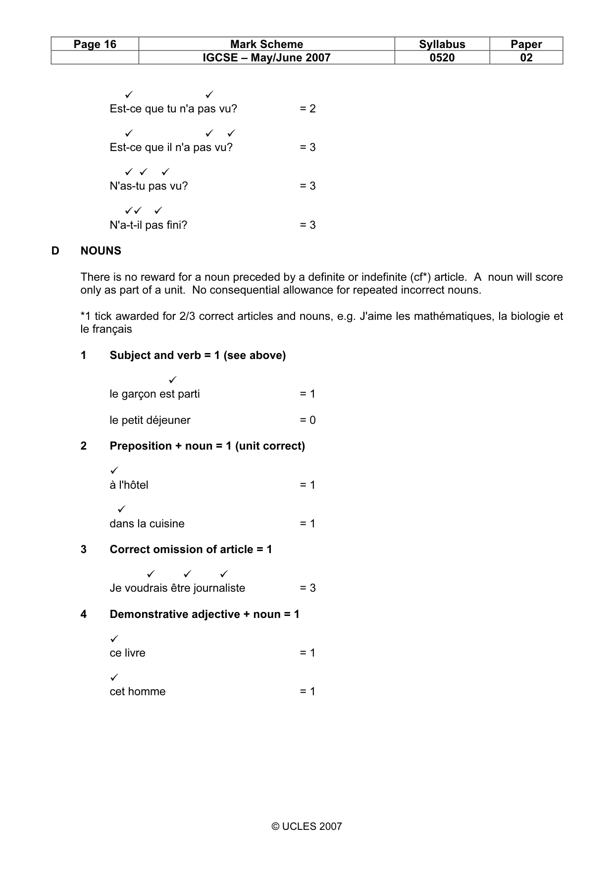 Mark scheme, page 16 of 30