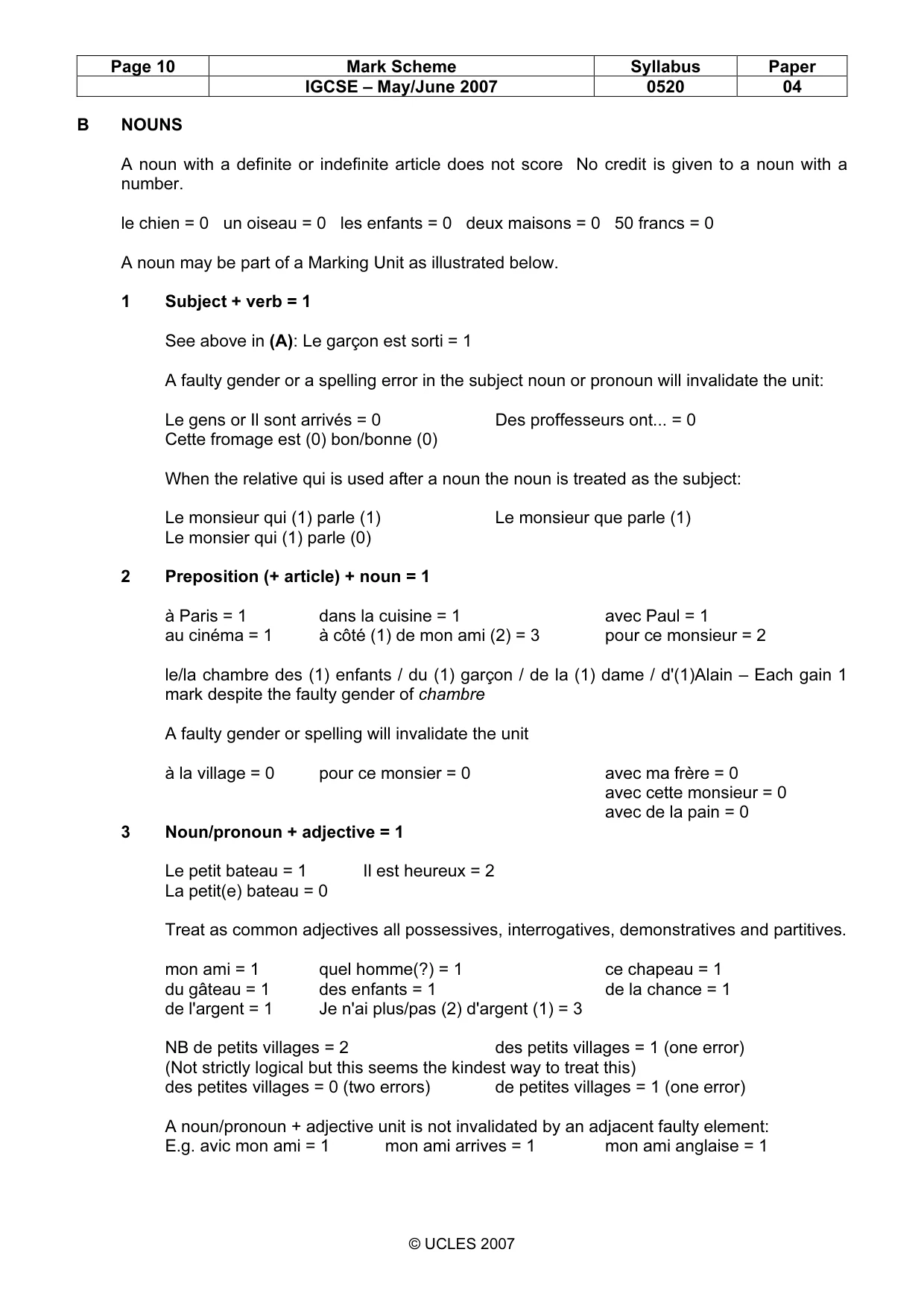 Mark scheme, page 10 of 16