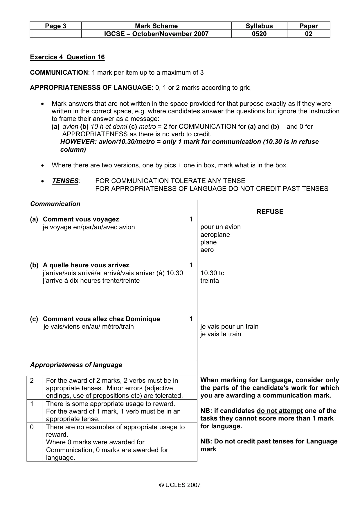 Mark scheme, page 3 of 27