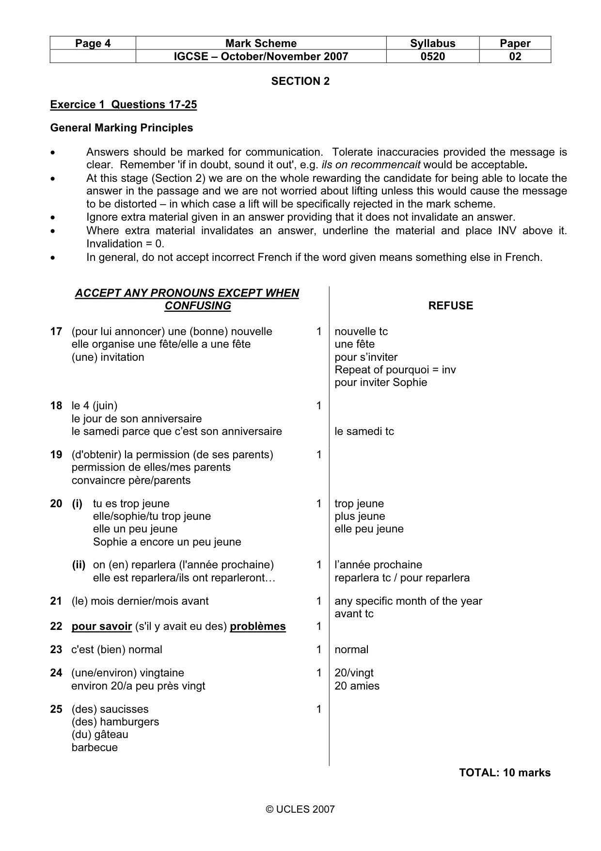 Mark scheme, page 4 of 27