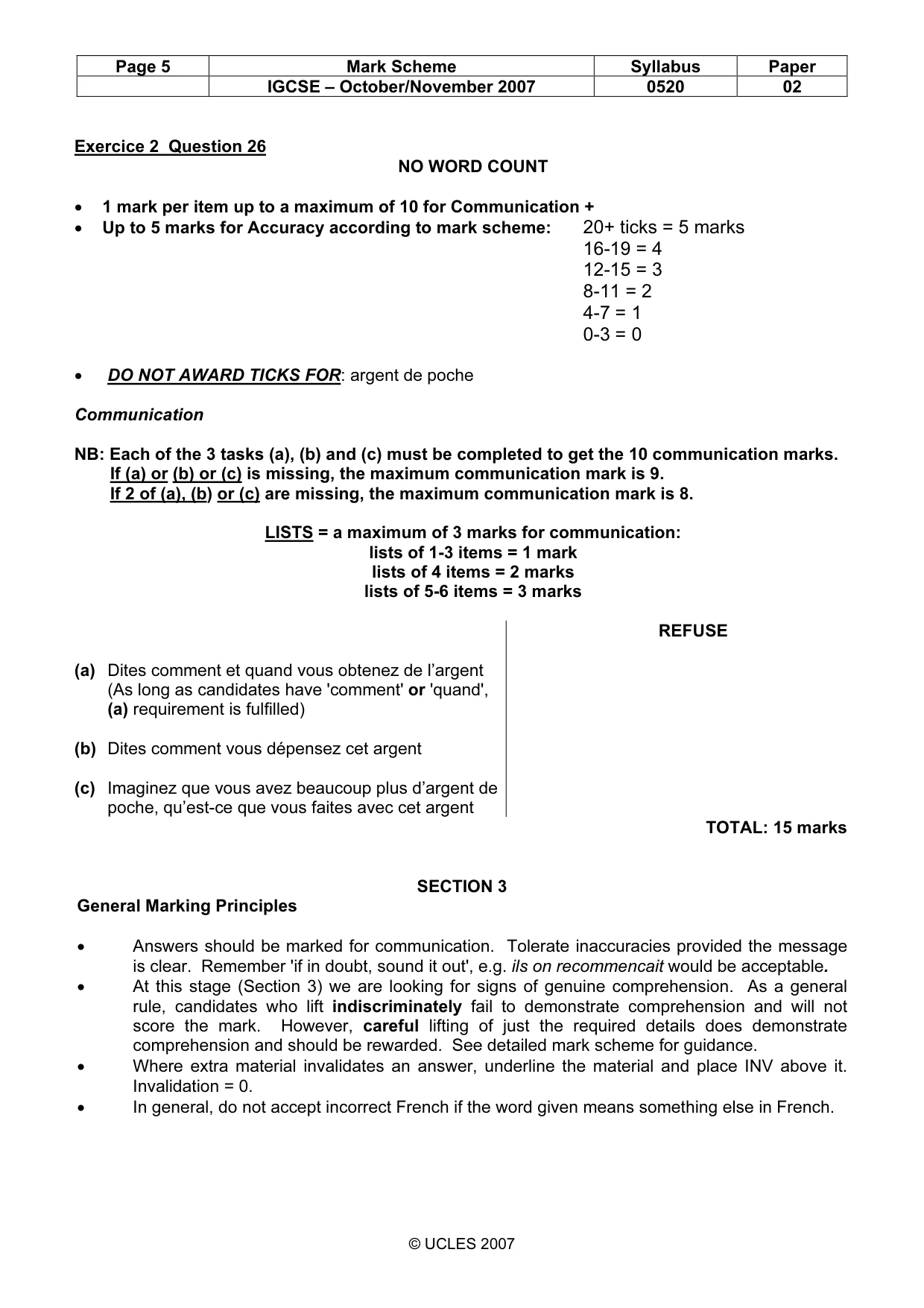 Mark scheme, page 5 of 27