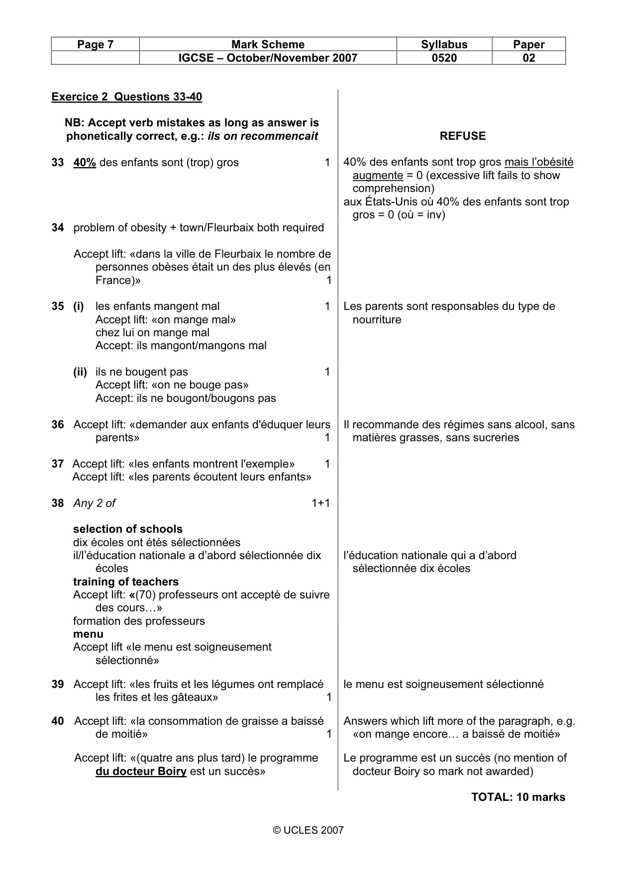 Mark scheme, page 7 of 27