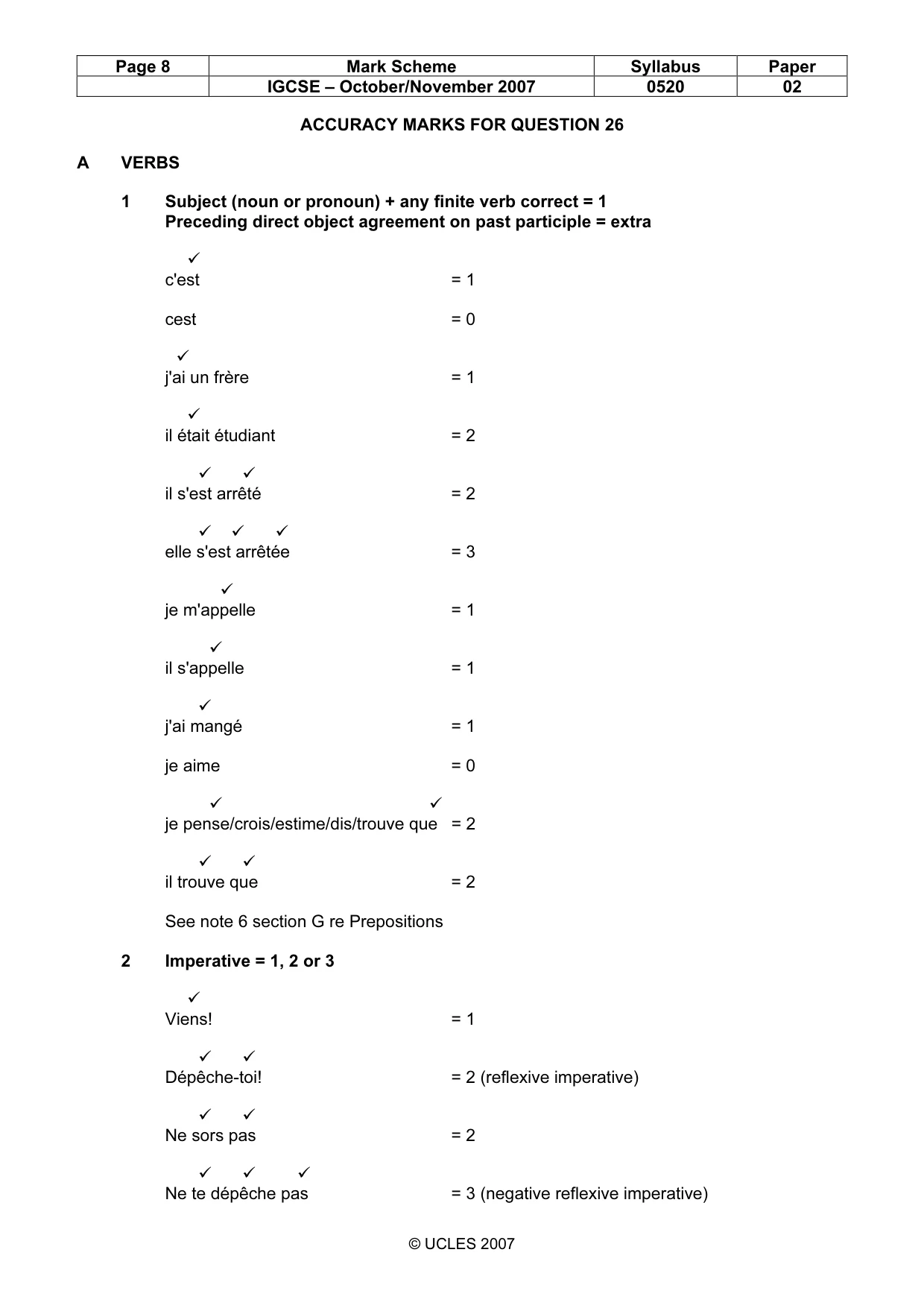 Mark scheme, page 8 of 27