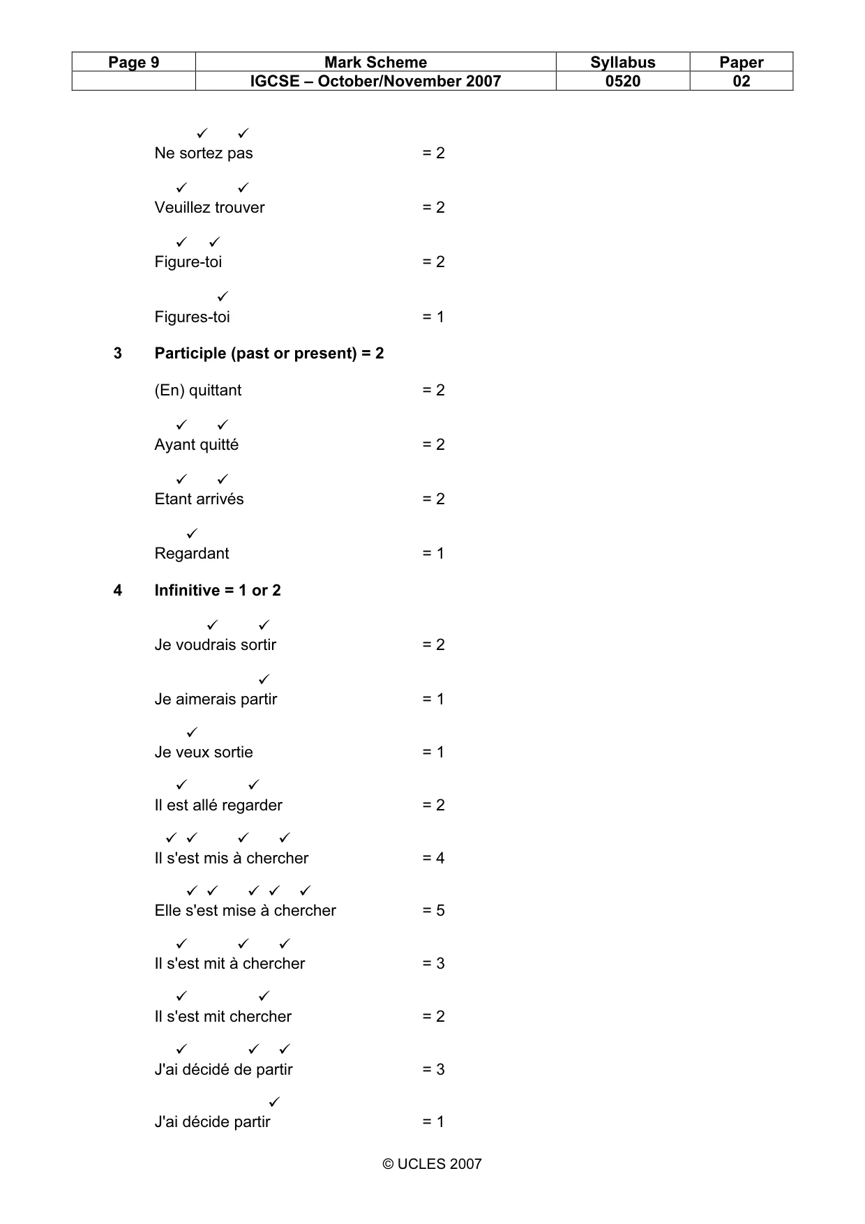 Mark scheme, page 9 of 27