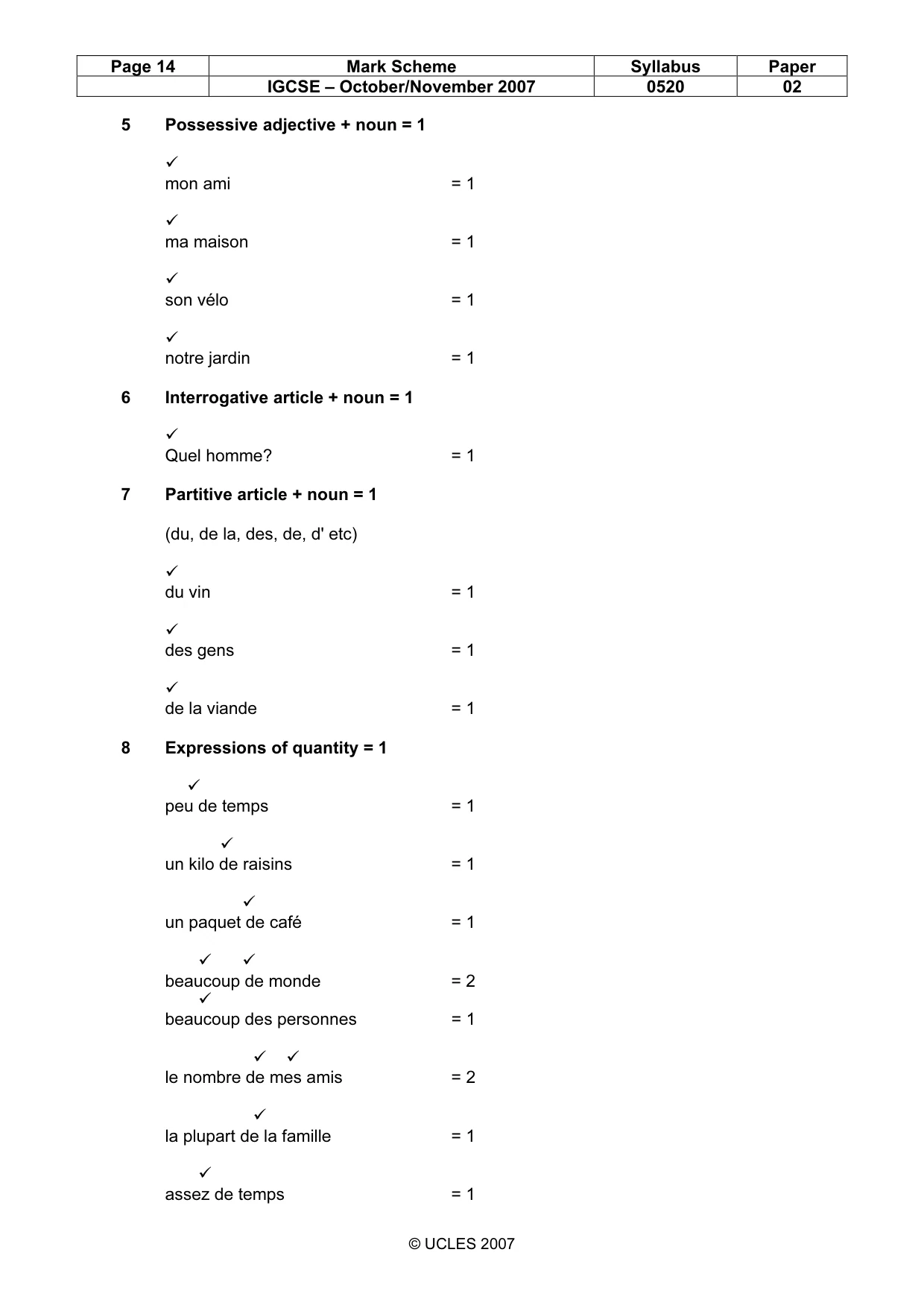 Mark scheme, page 14 of 27