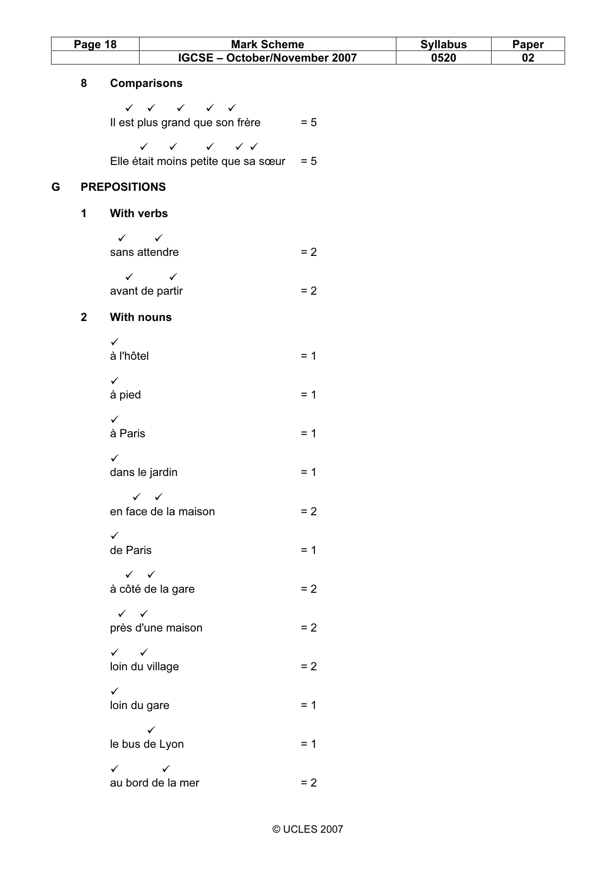 Mark scheme, page 18 of 27