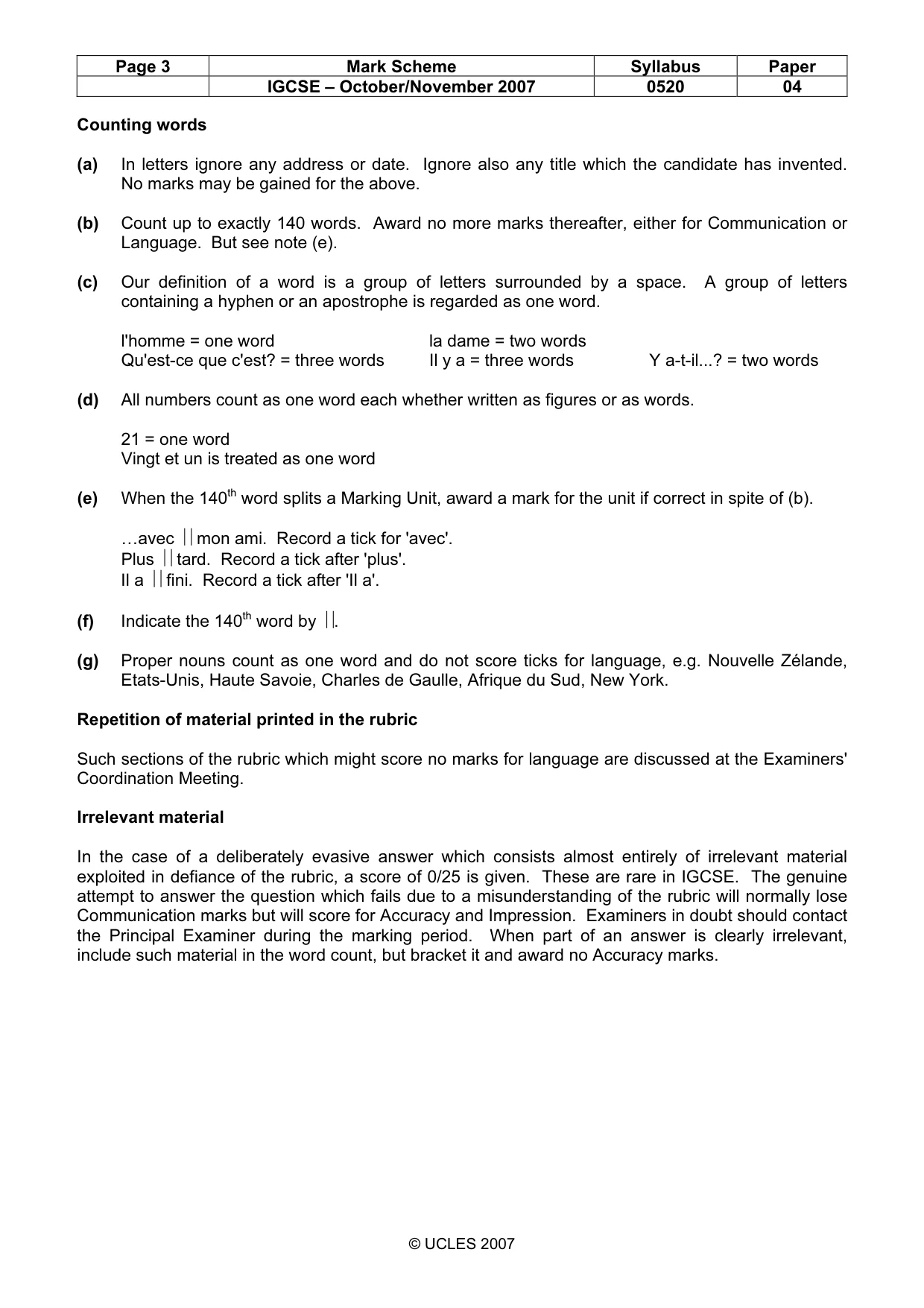 Mark scheme, page 3 of 16