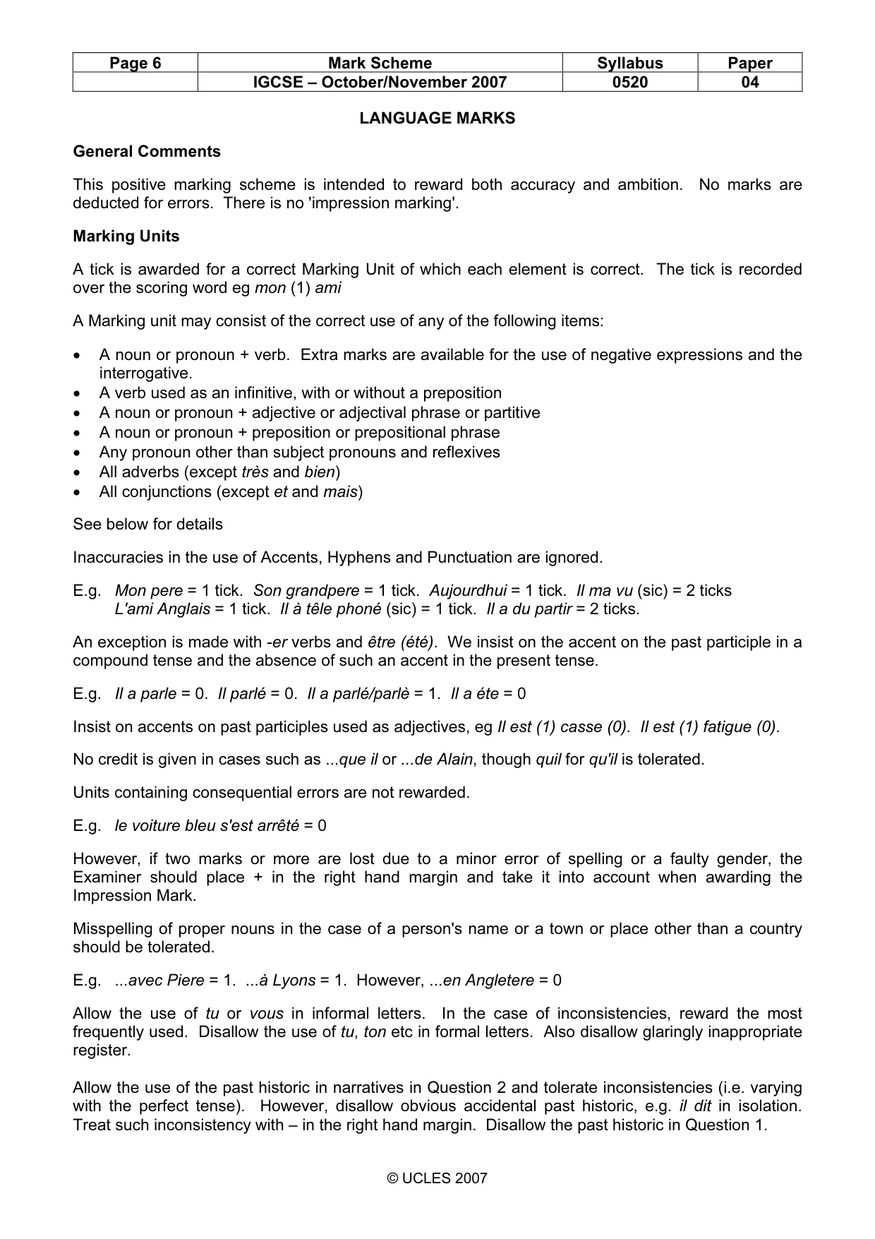 Mark scheme, page 6 of 16