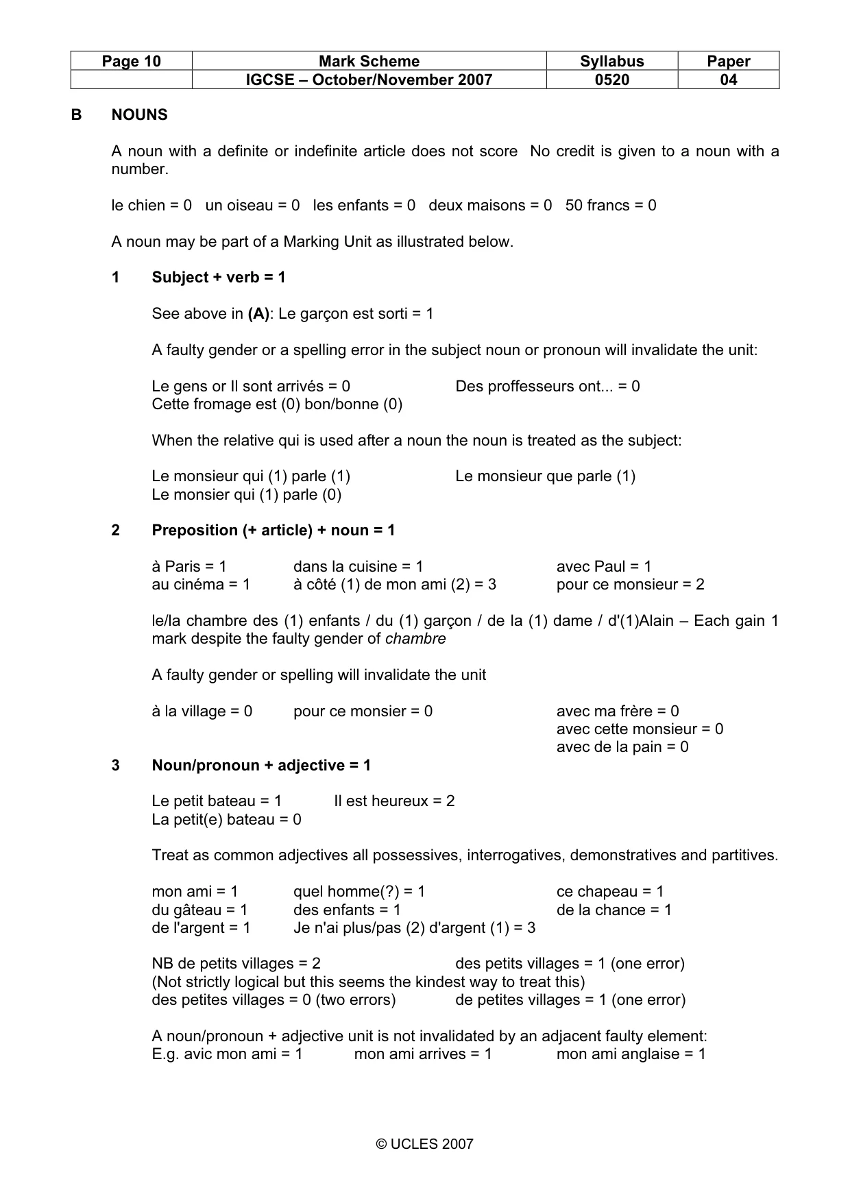 Mark scheme, page 10 of 16