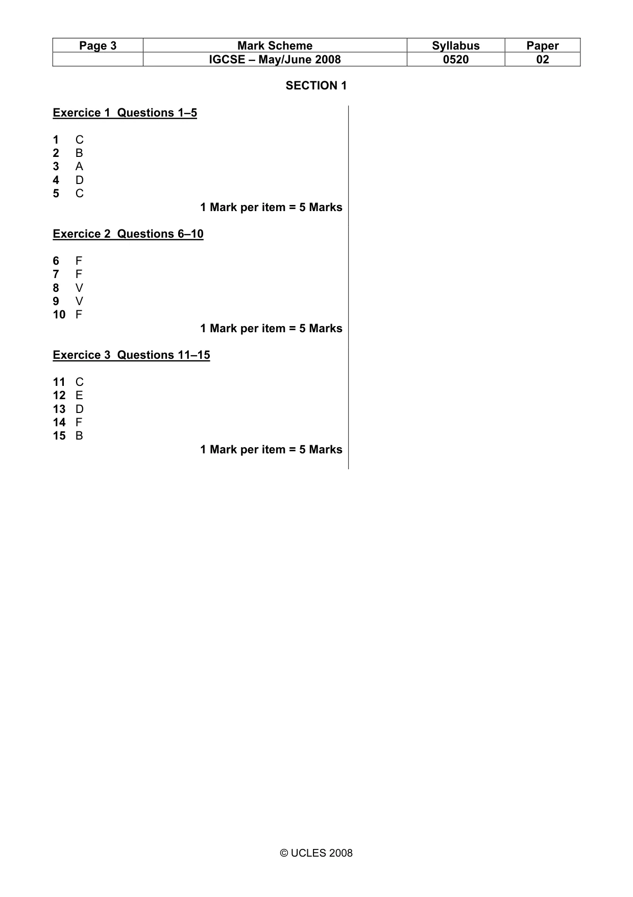 Mark scheme, page 3 of 31