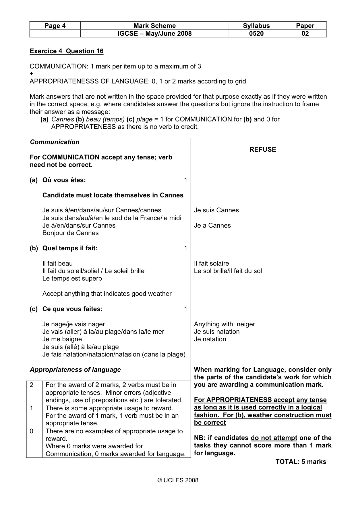 Mark scheme, page 4 of 31