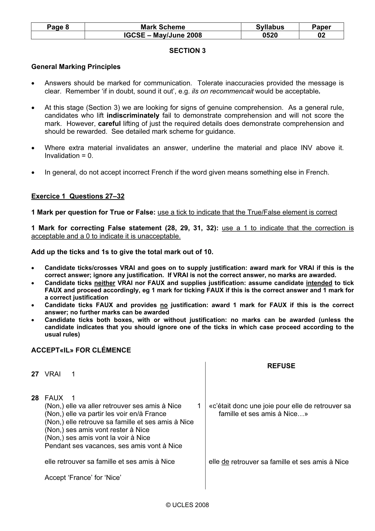 Mark scheme, page 8 of 31