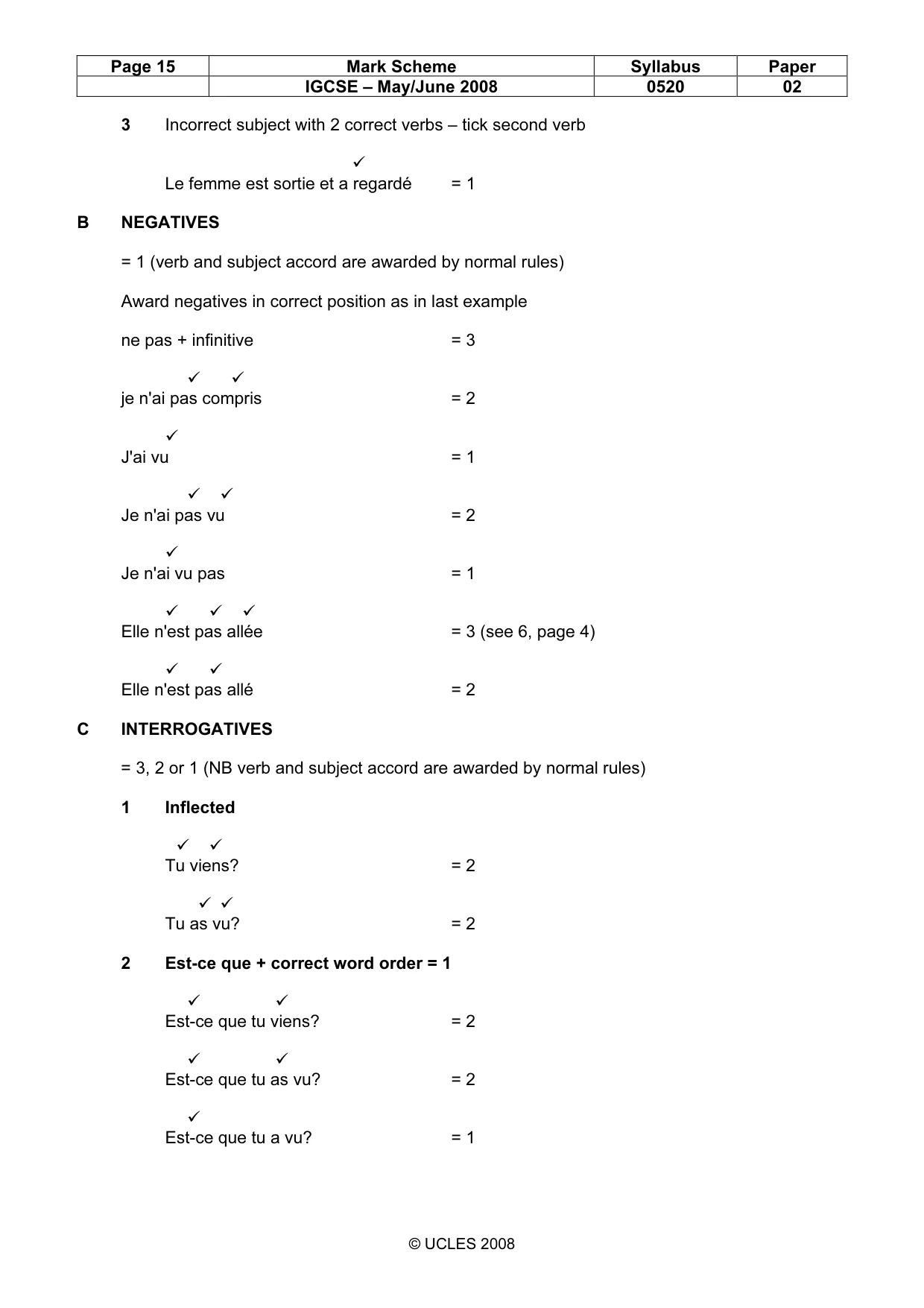 Mark scheme, page 15 of 31