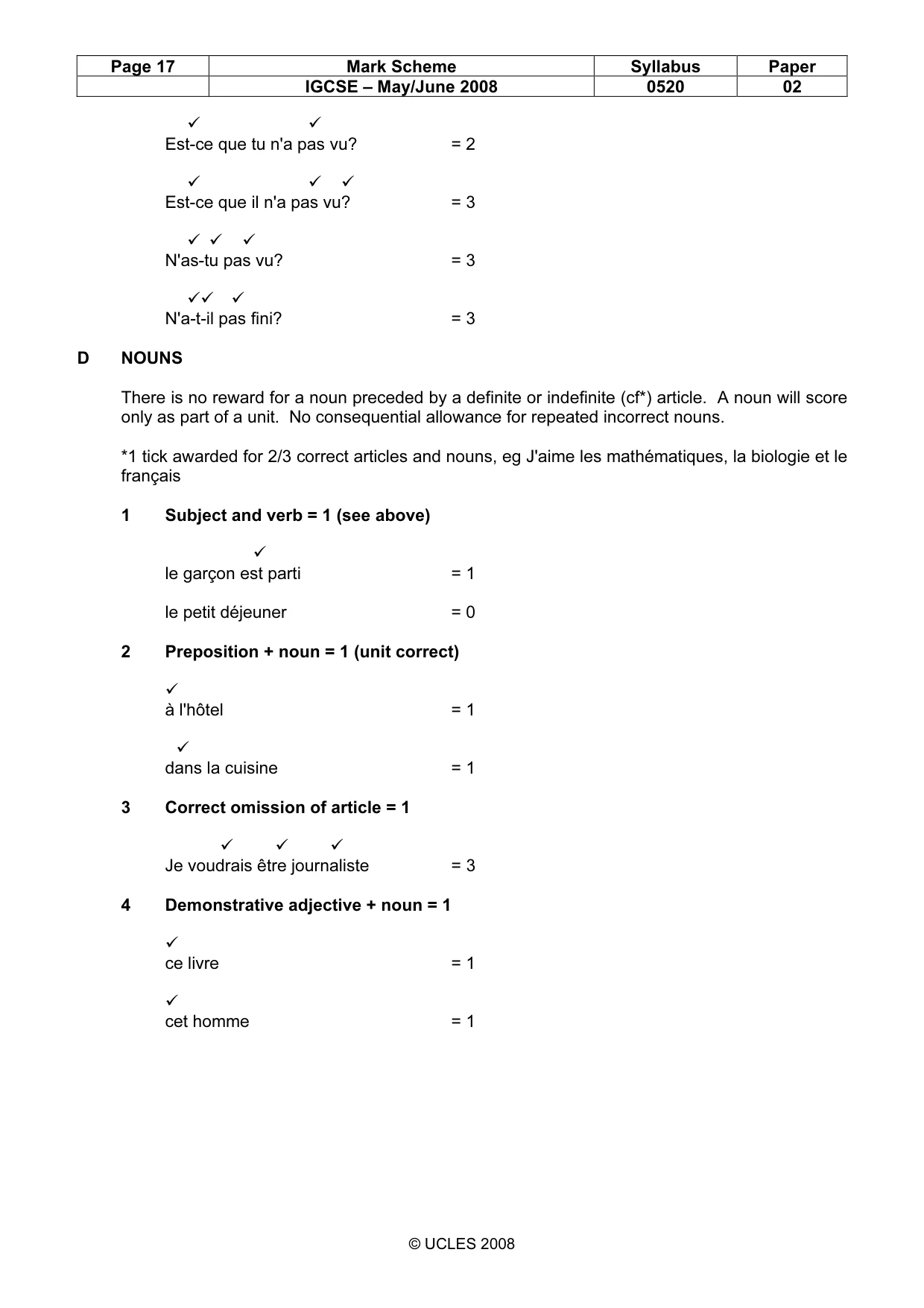 Mark scheme, page 17 of 31