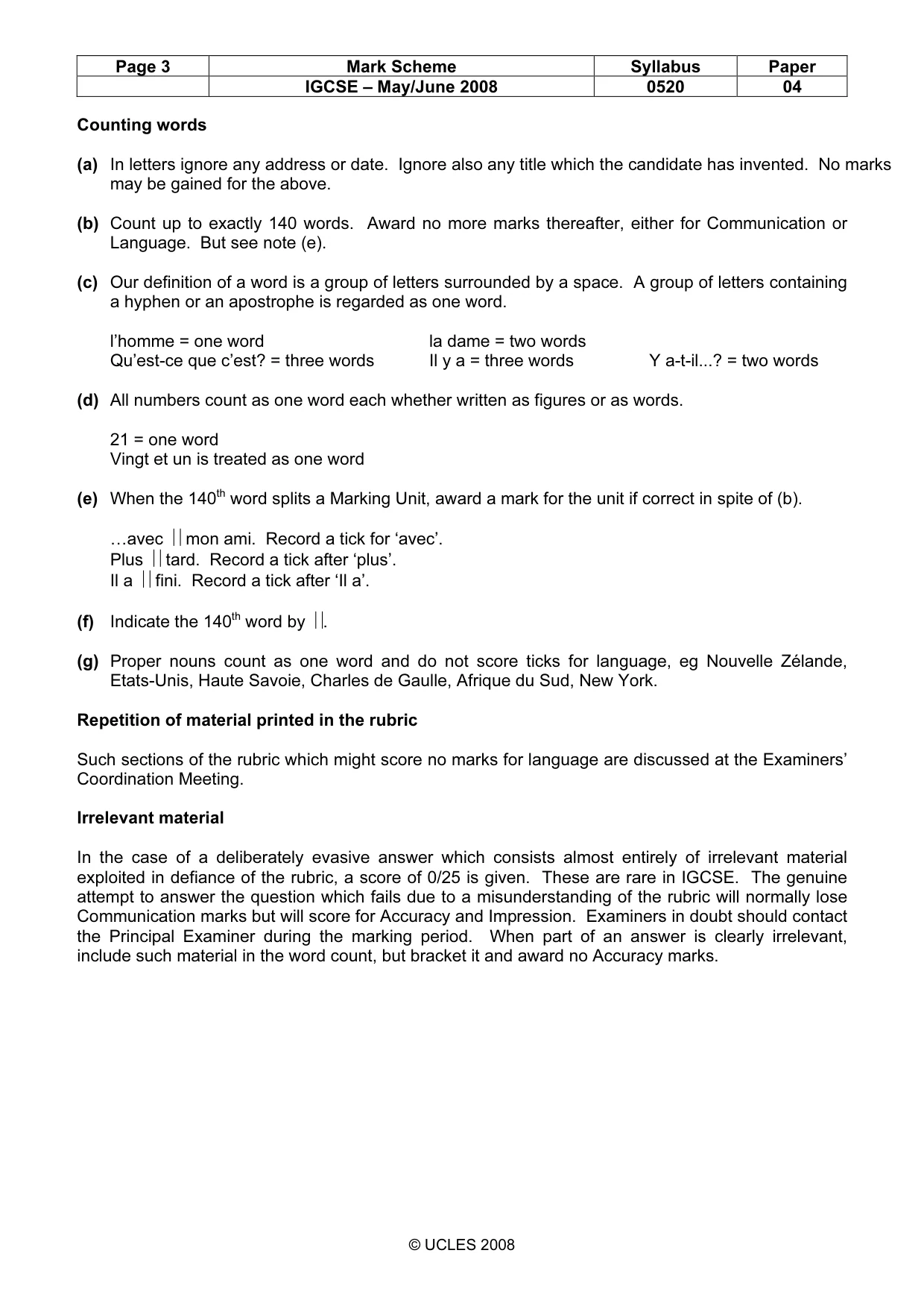 Mark scheme, page 3 of 16