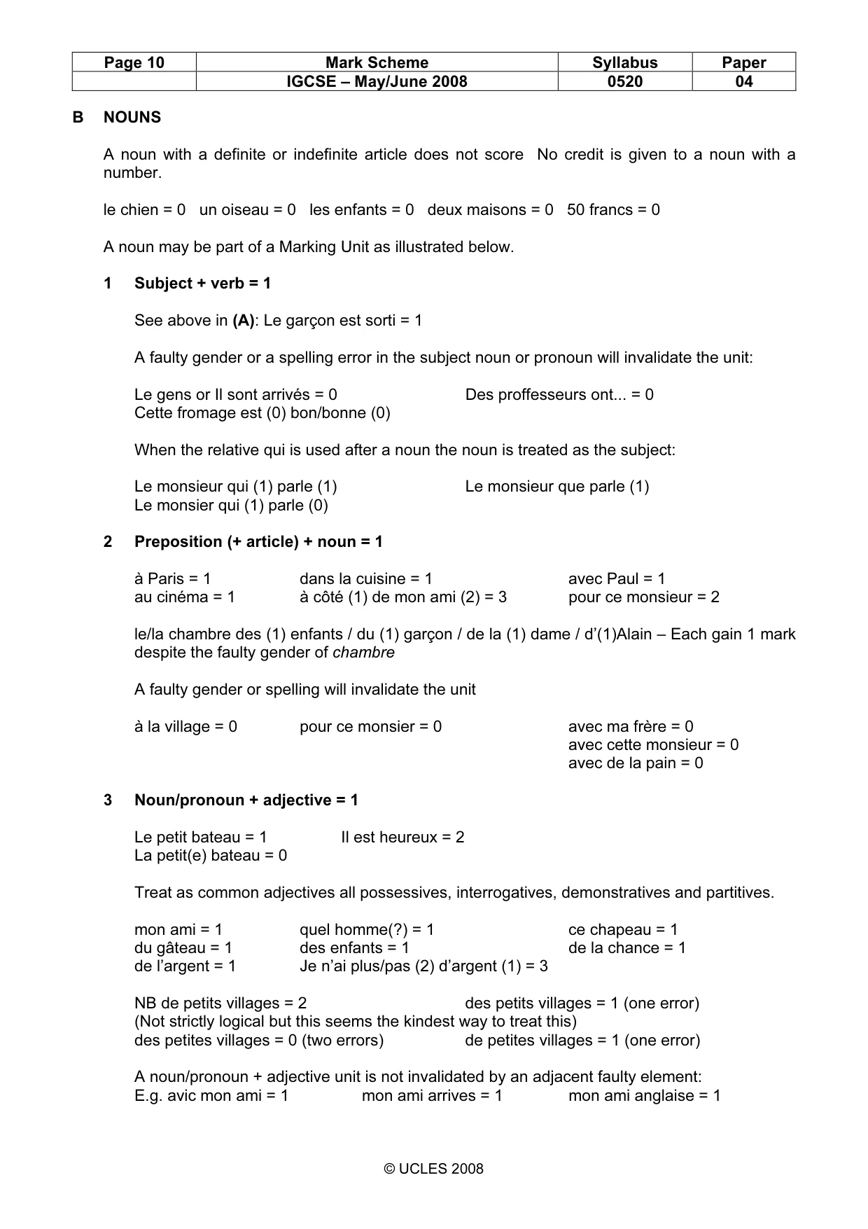 Mark scheme, page 10 of 16