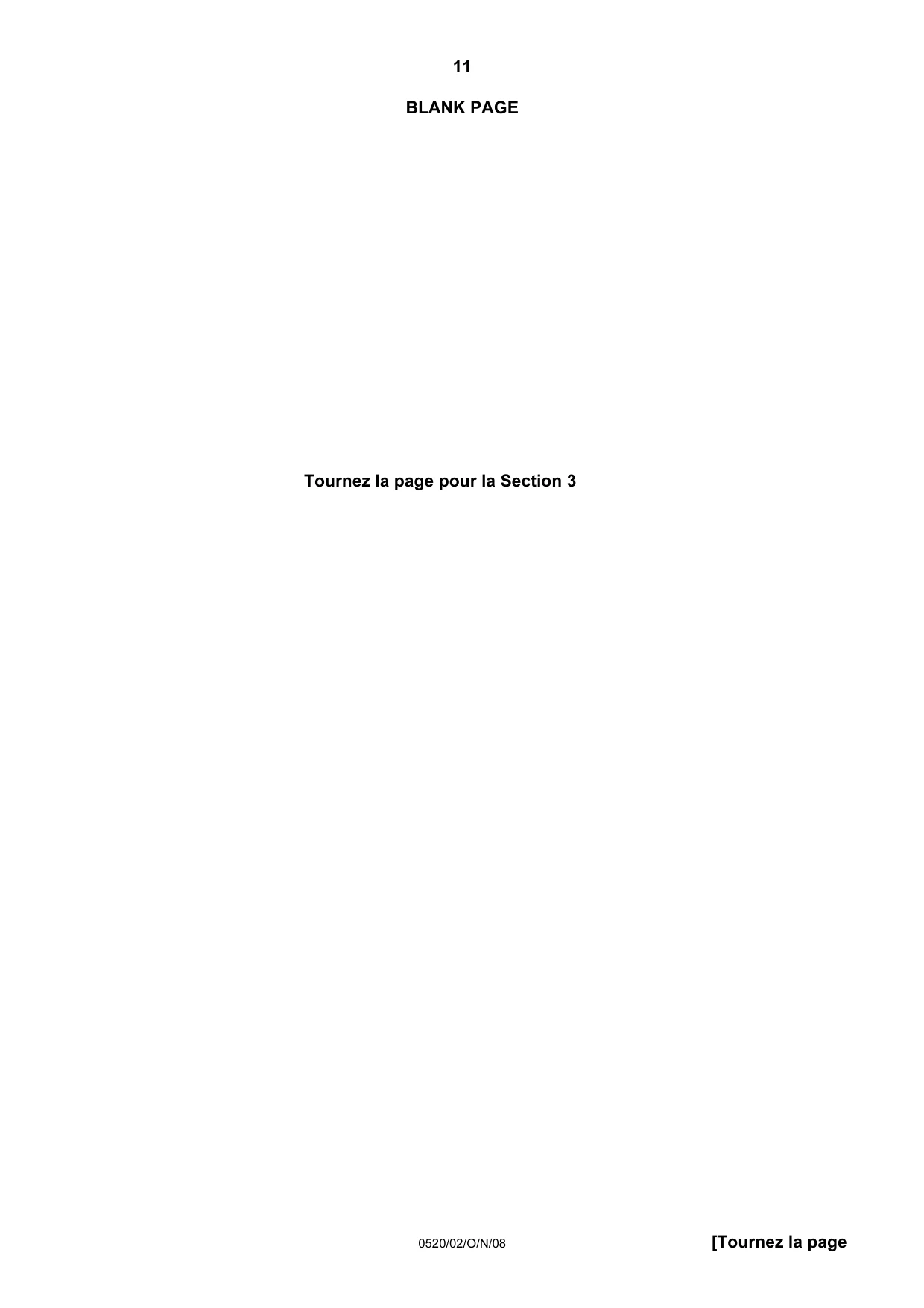 Cambridge IGCSE French - Foreign Language 0520 2008 Oct/Nov Paper 2 · Variant 0 question paper, page 11 of 16