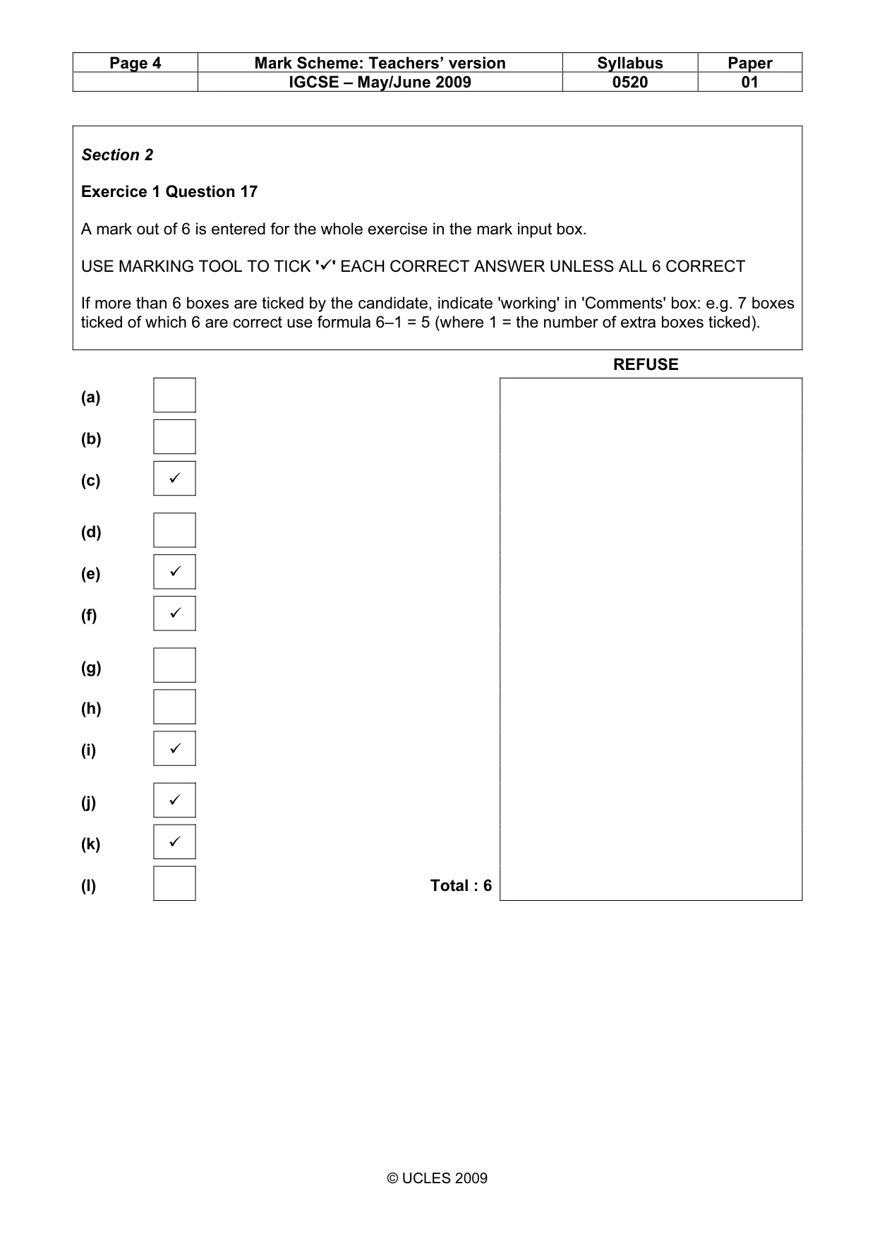 Mark scheme, page 4 of 19
