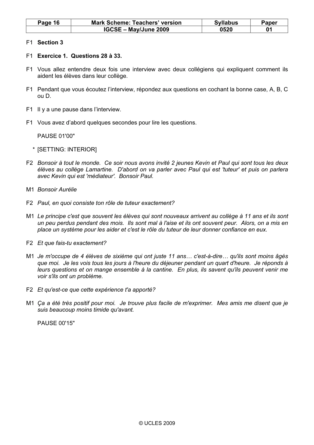 Mark scheme, page 16 of 19