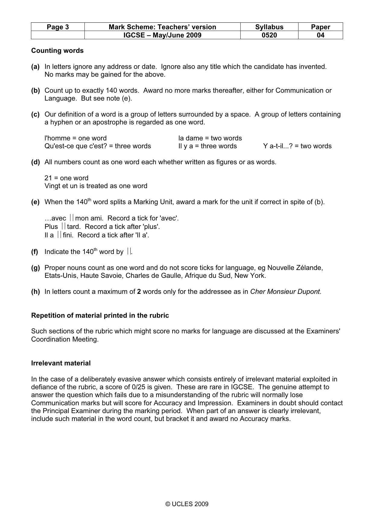 Mark scheme, page 3 of 17