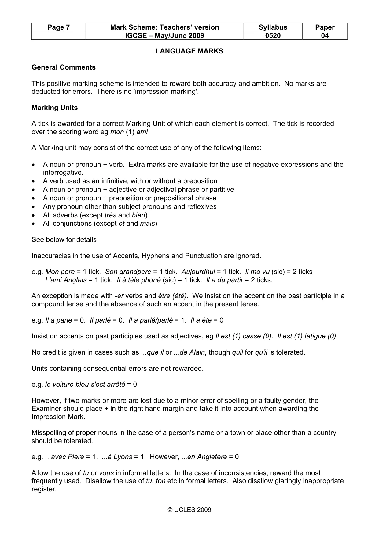 Mark scheme, page 7 of 17