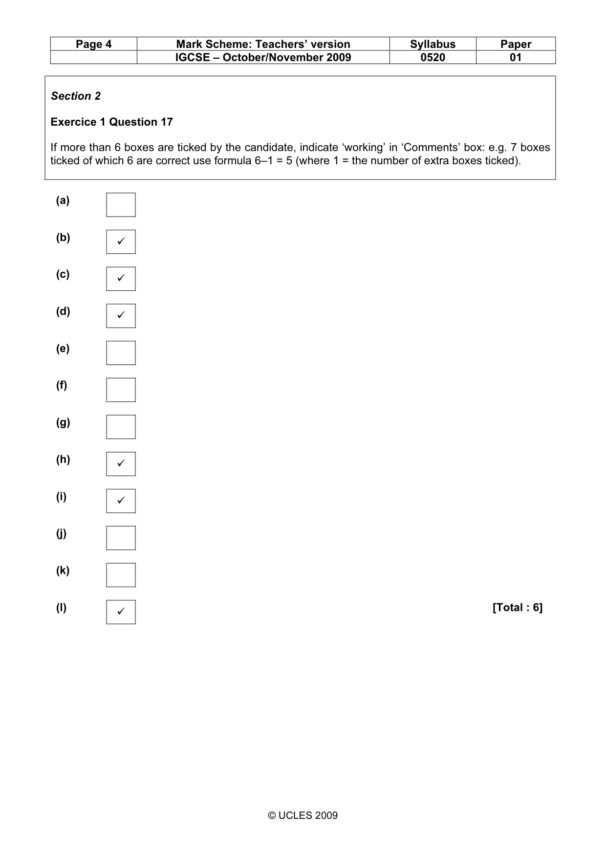 Mark scheme, page 4 of 18