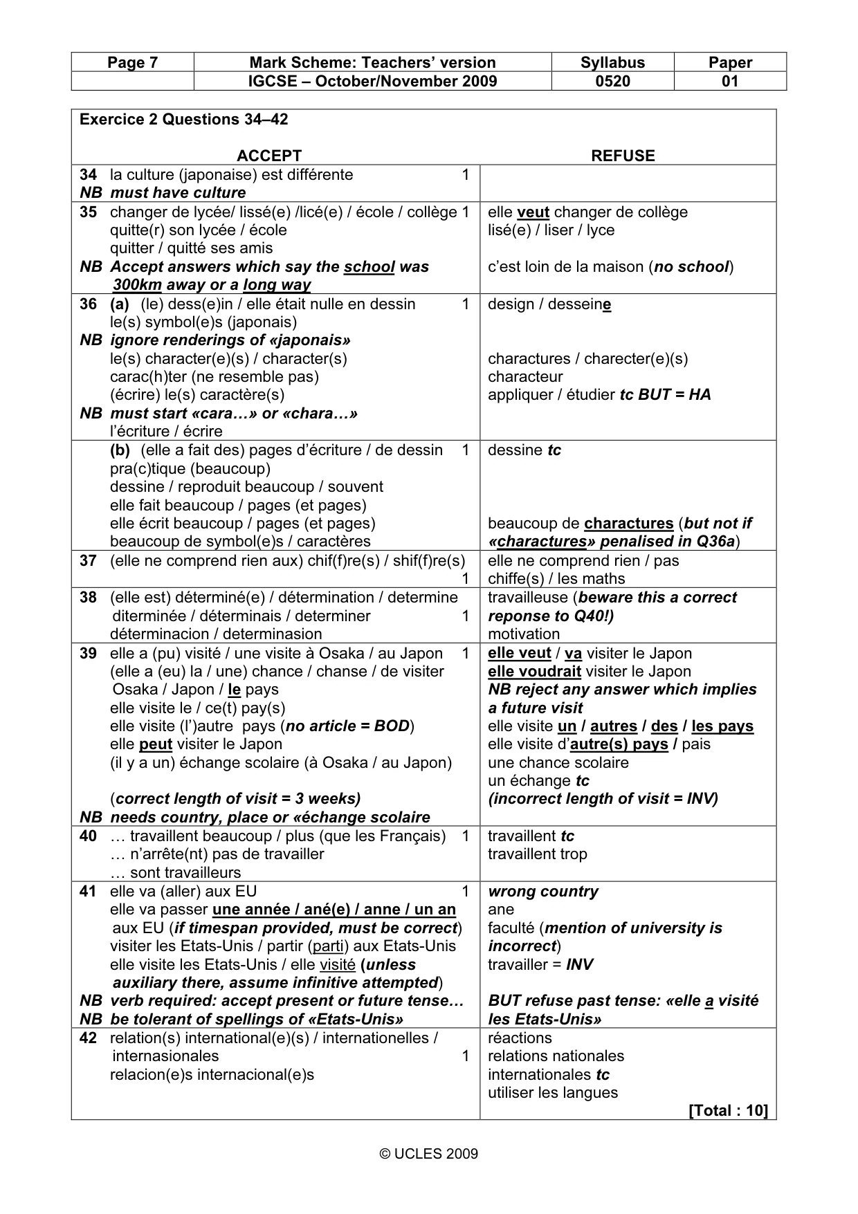 Mark scheme, page 7 of 18