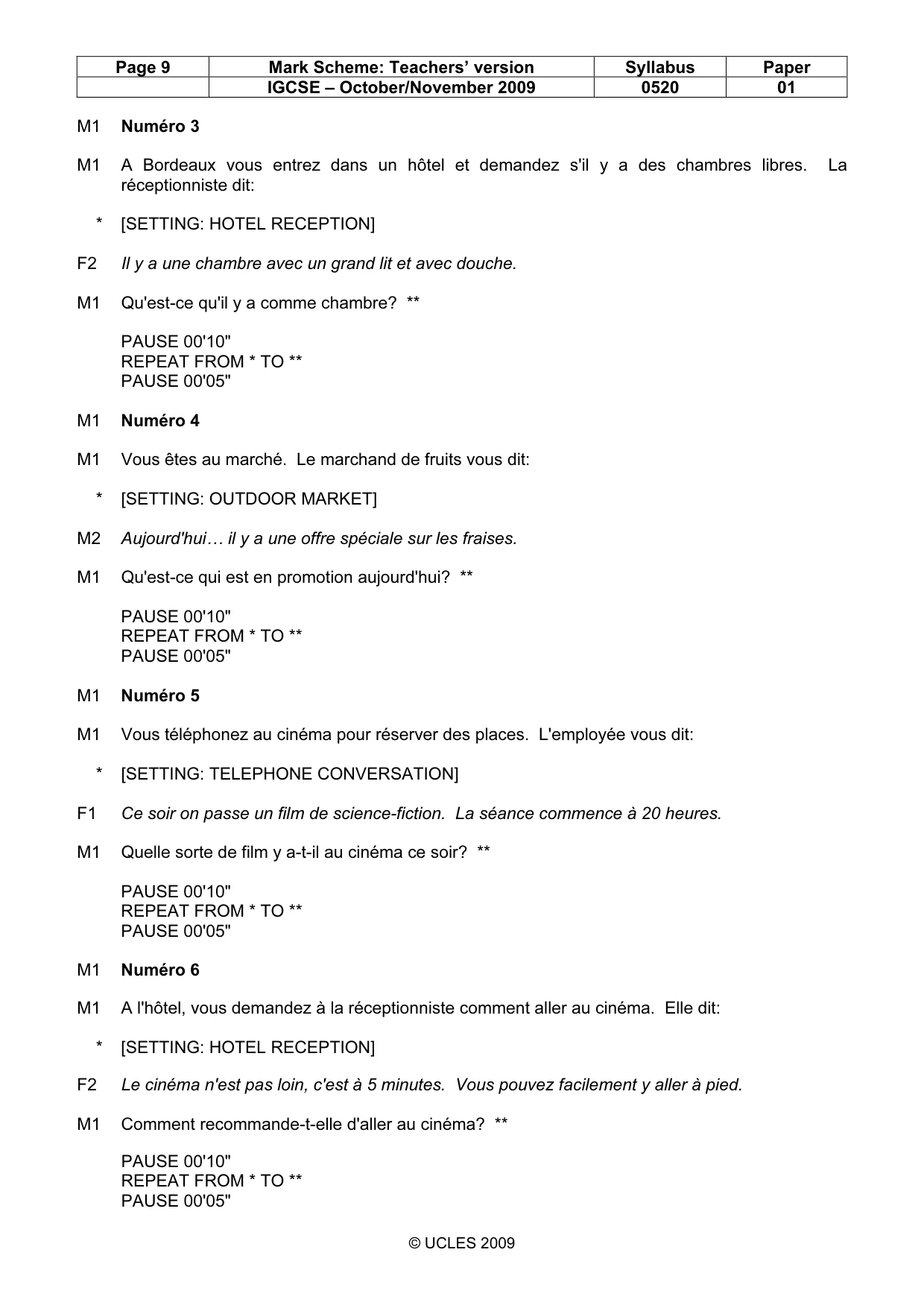 Mark scheme, page 9 of 18