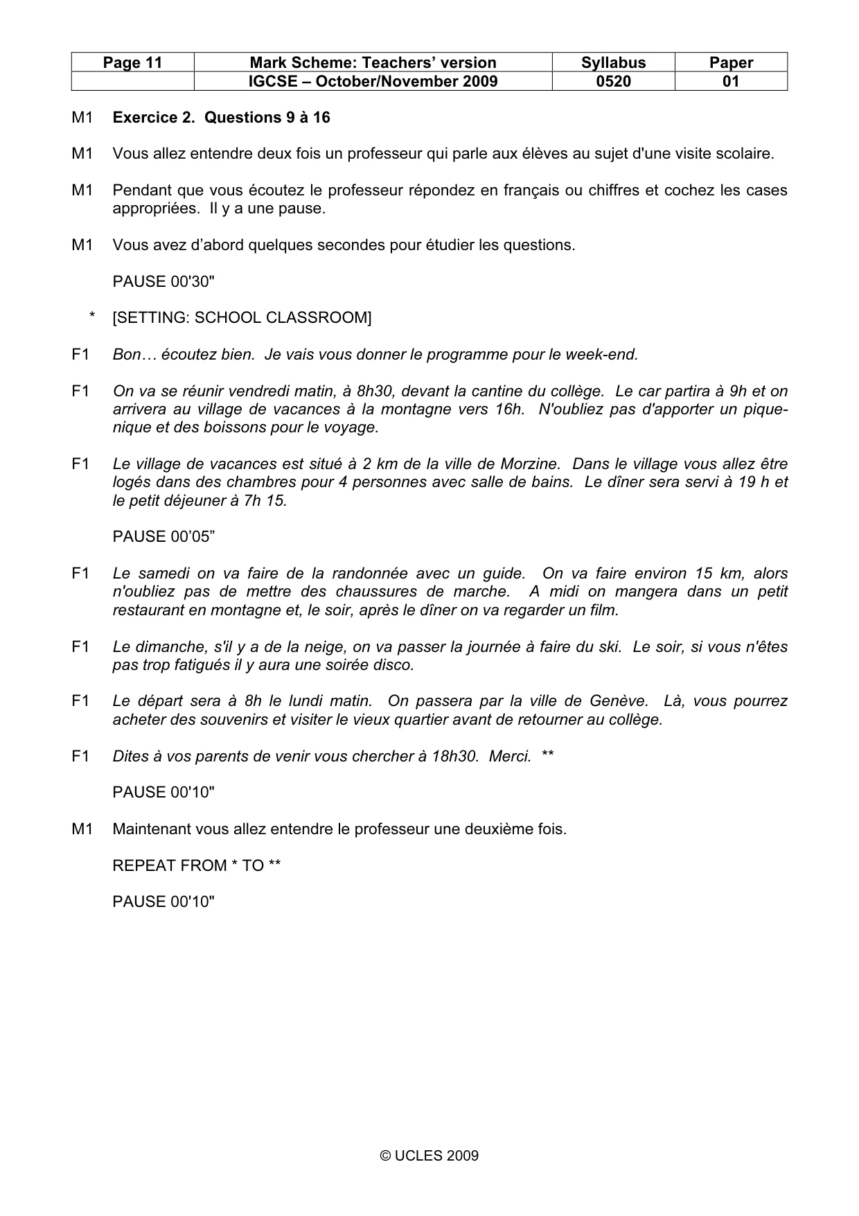 Mark scheme, page 11 of 18