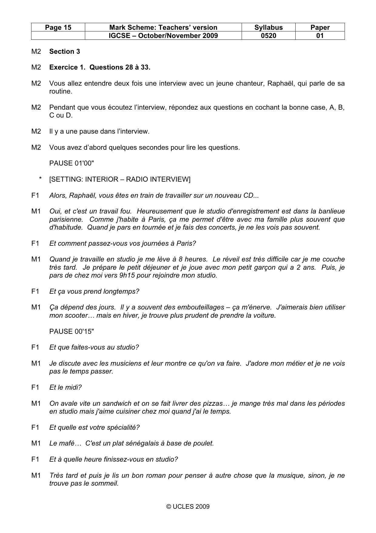Mark scheme, page 15 of 18