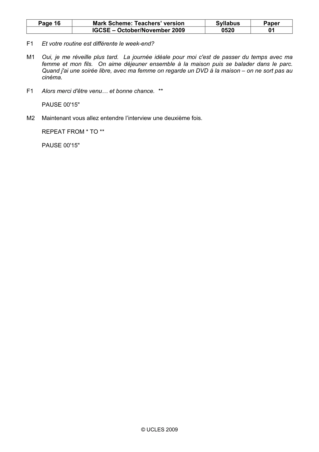Mark scheme, page 16 of 18