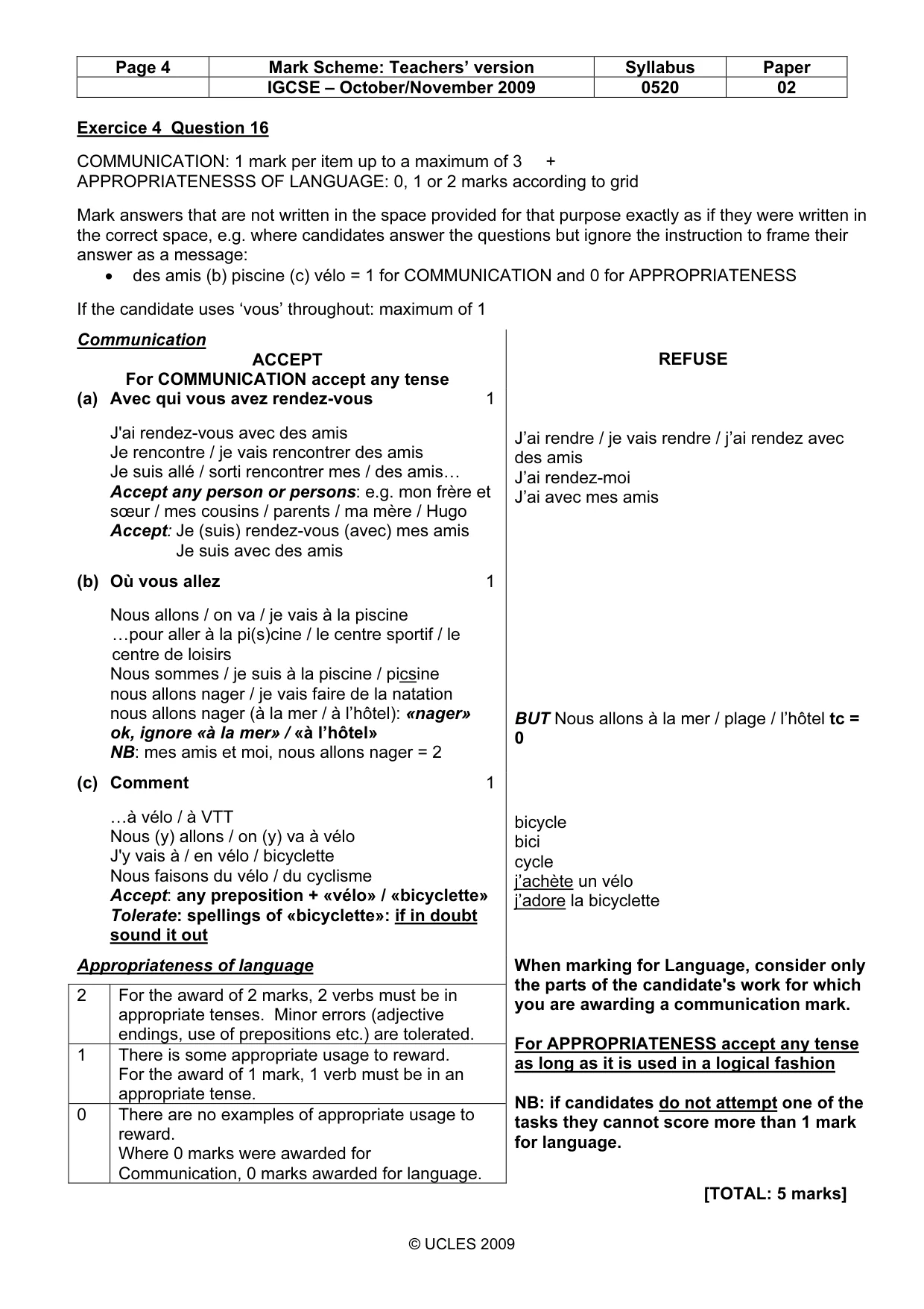 Mark scheme, page 4 of 10