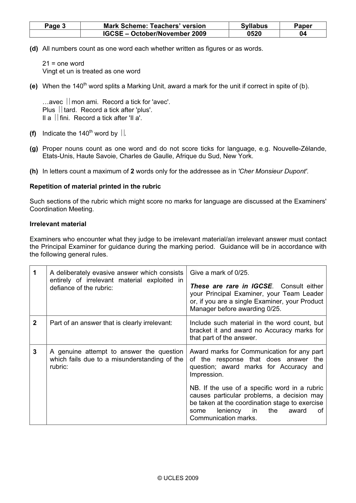 Mark scheme, page 3 of 16