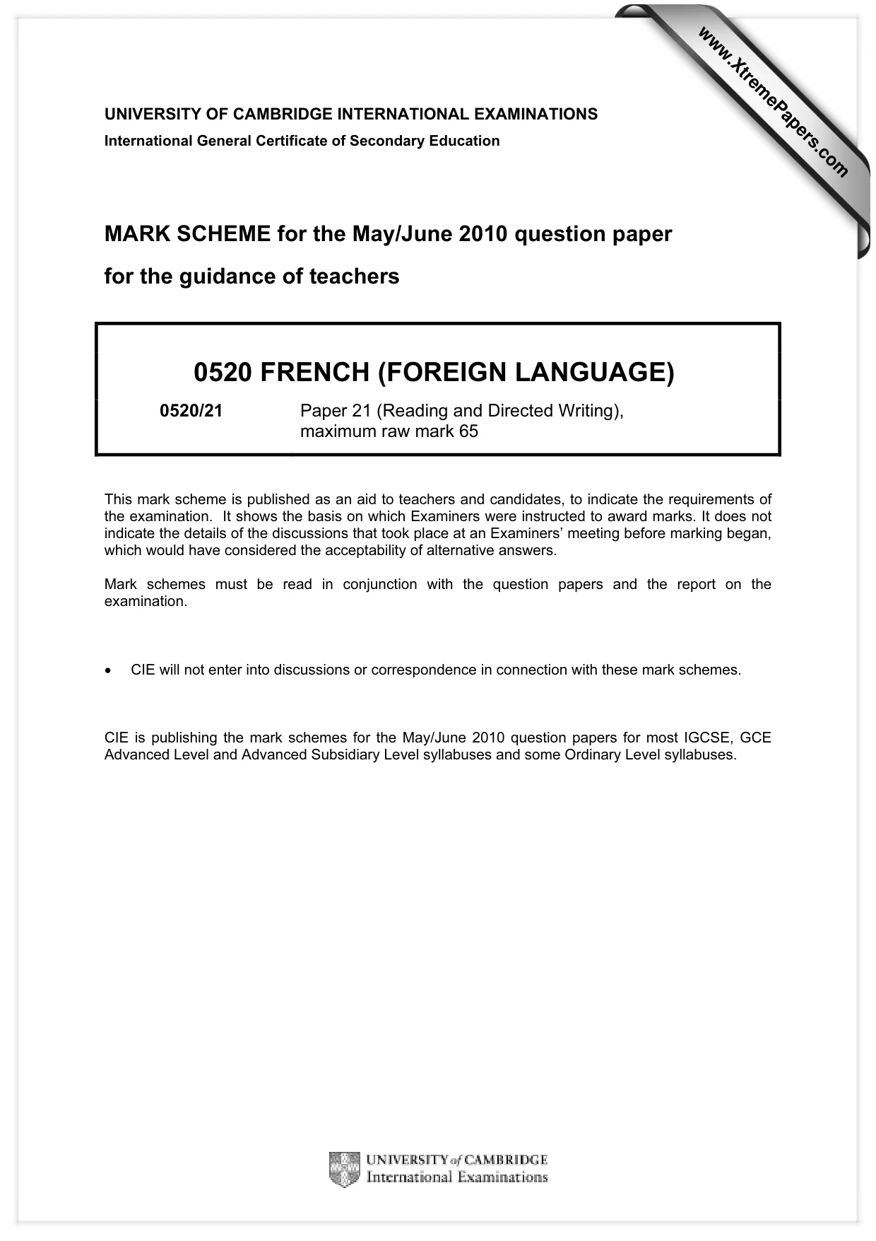 Mark scheme, page 1 of 14
