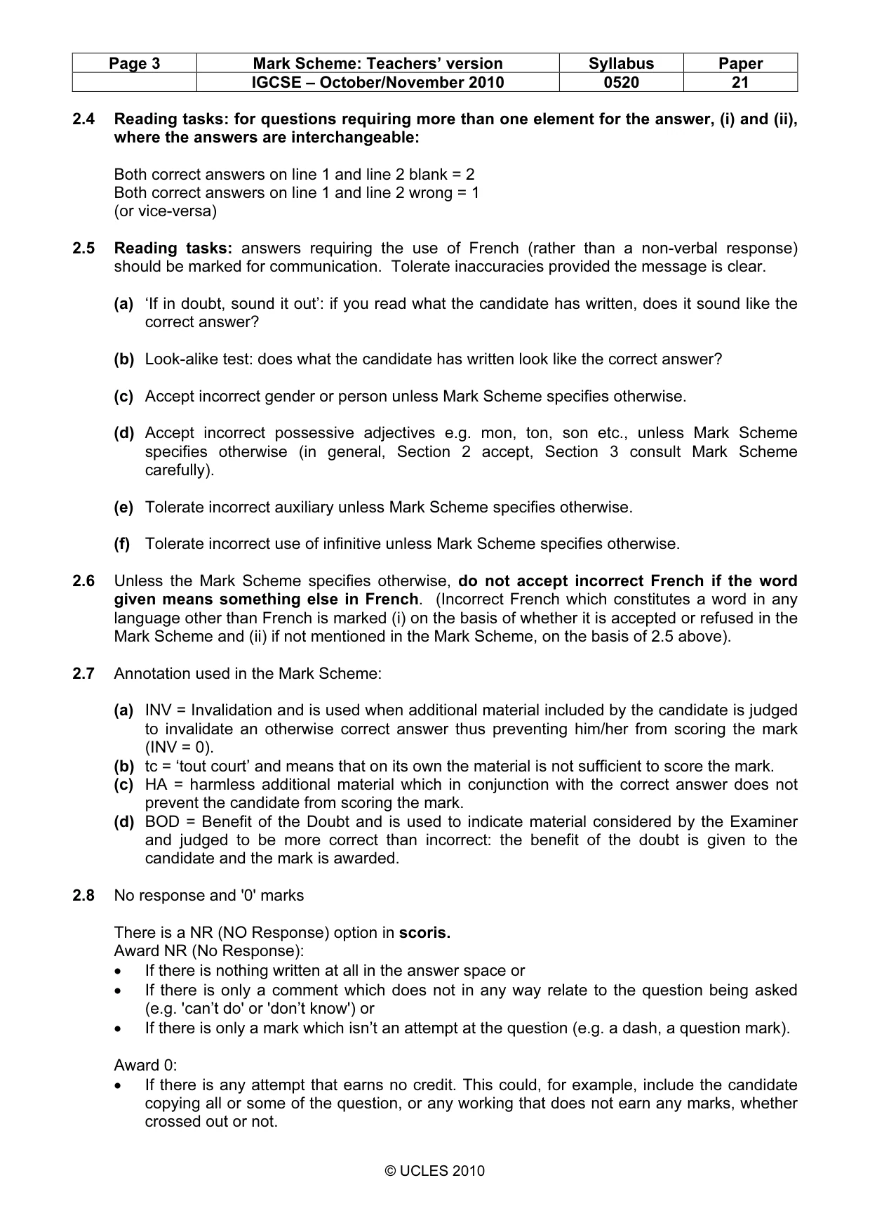 Mark scheme, page 3 of 13