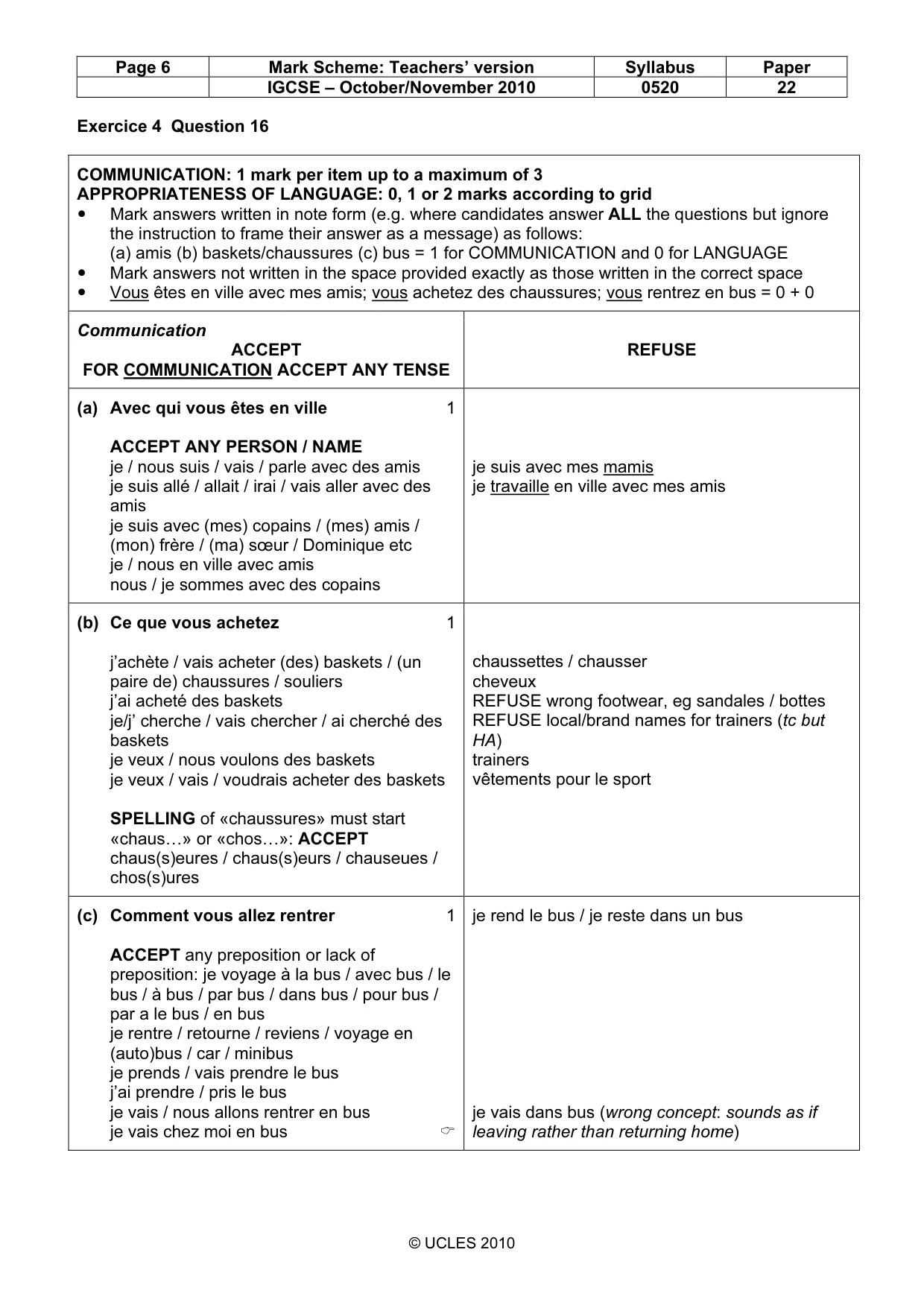 Mark scheme, page 6 of 15