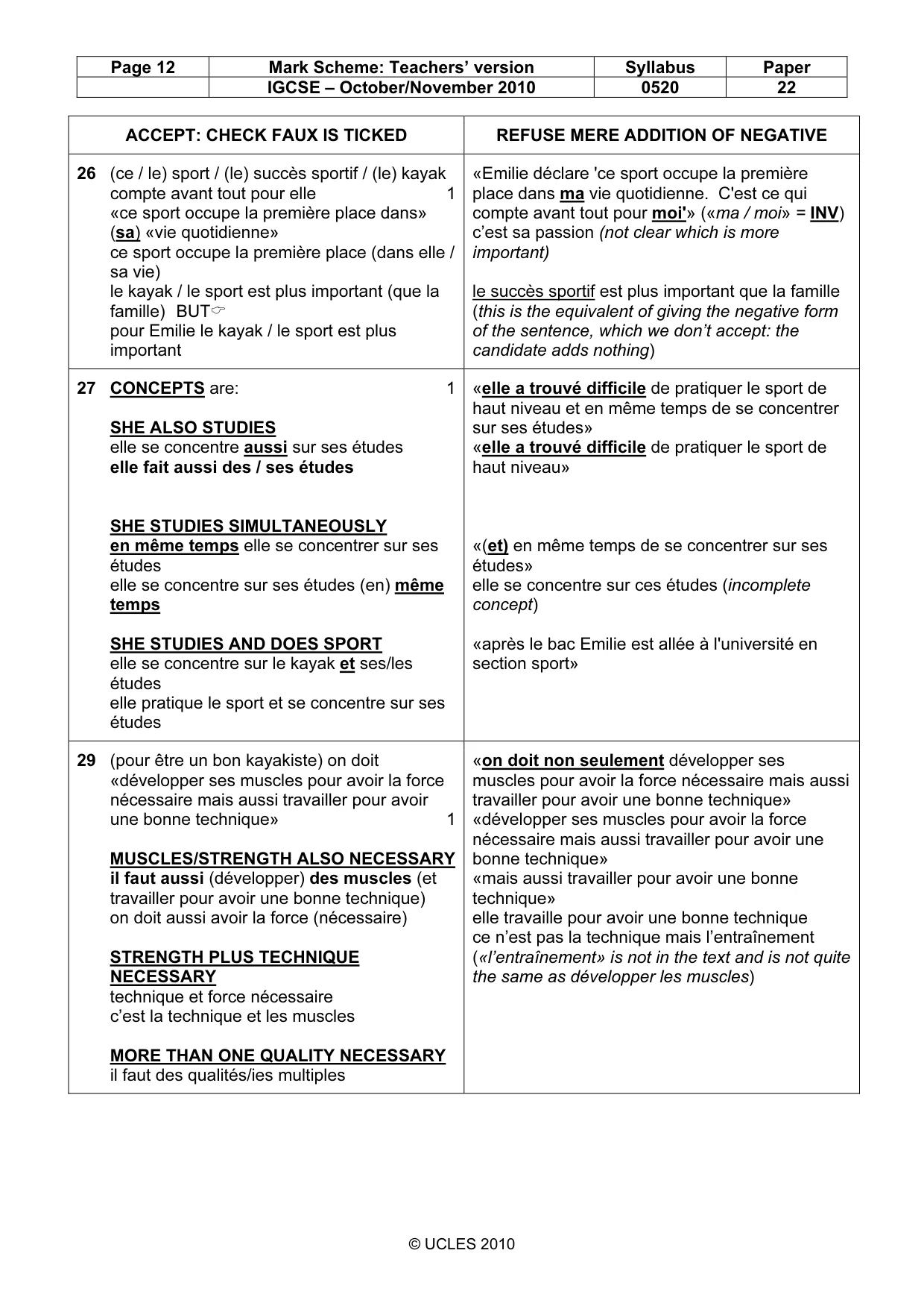 Mark scheme, page 12 of 15
