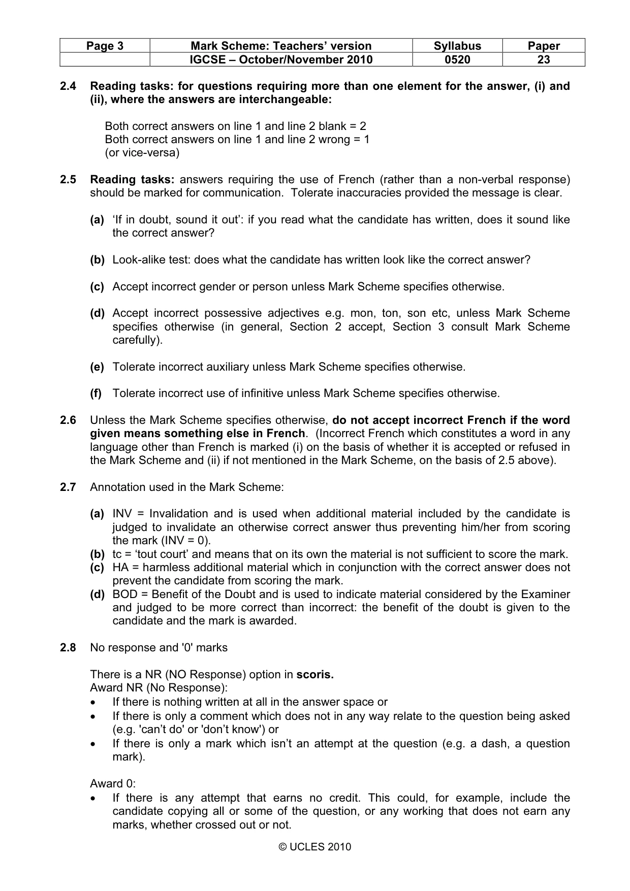 Mark scheme, page 3 of 15