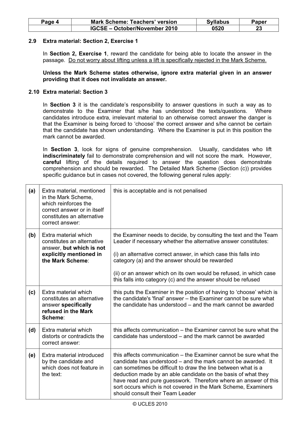 Mark scheme, page 4 of 15