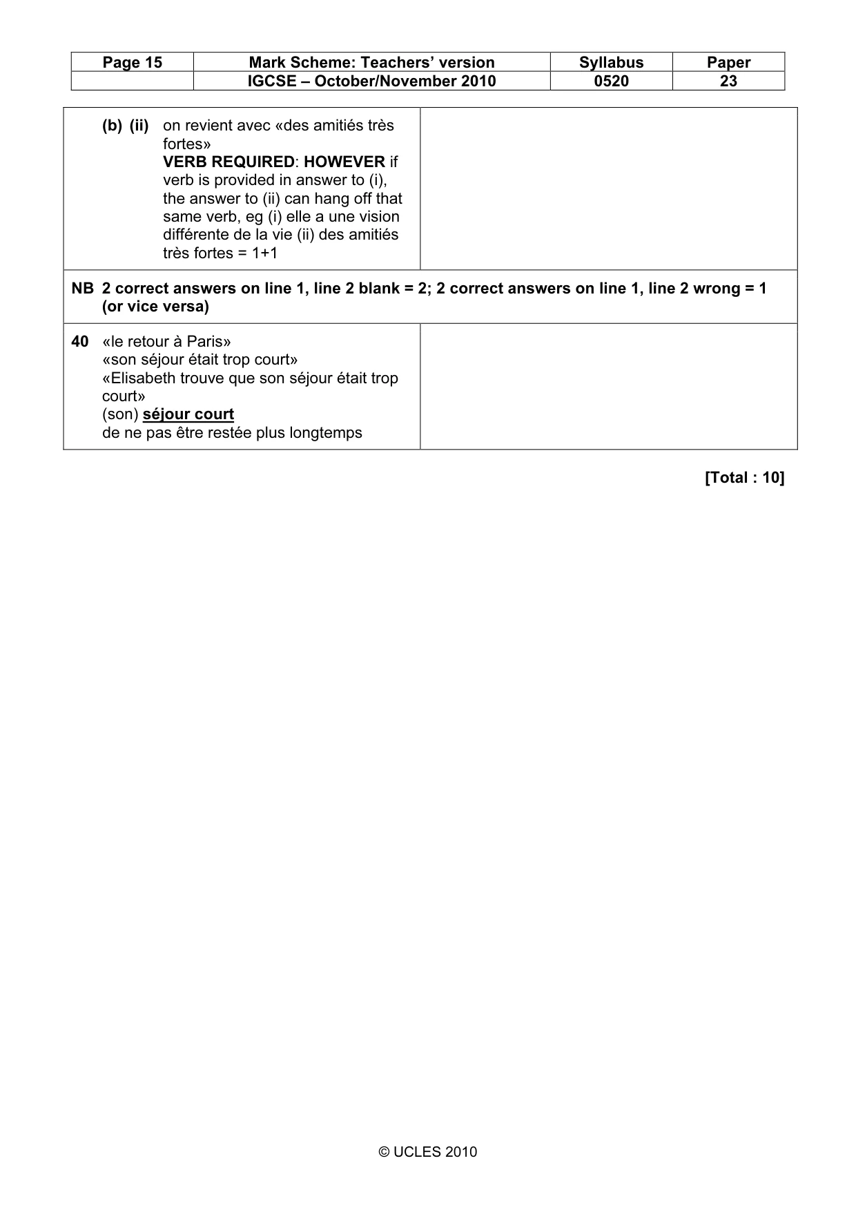 Mark scheme, page 15 of 15