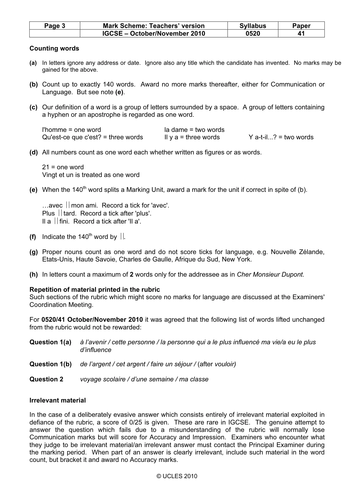 Mark scheme, page 3 of 16