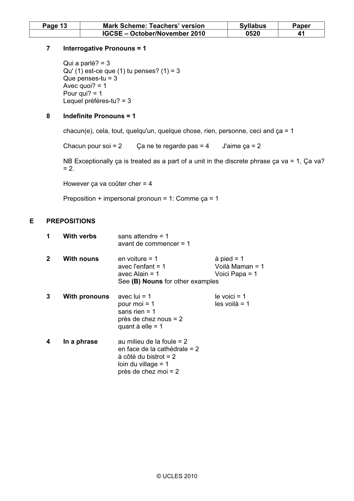 Mark scheme, page 13 of 16
