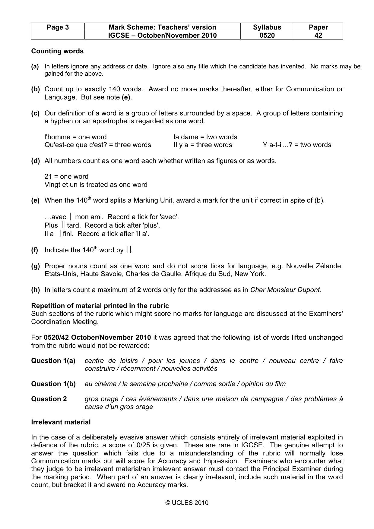 Mark scheme, page 3 of 16