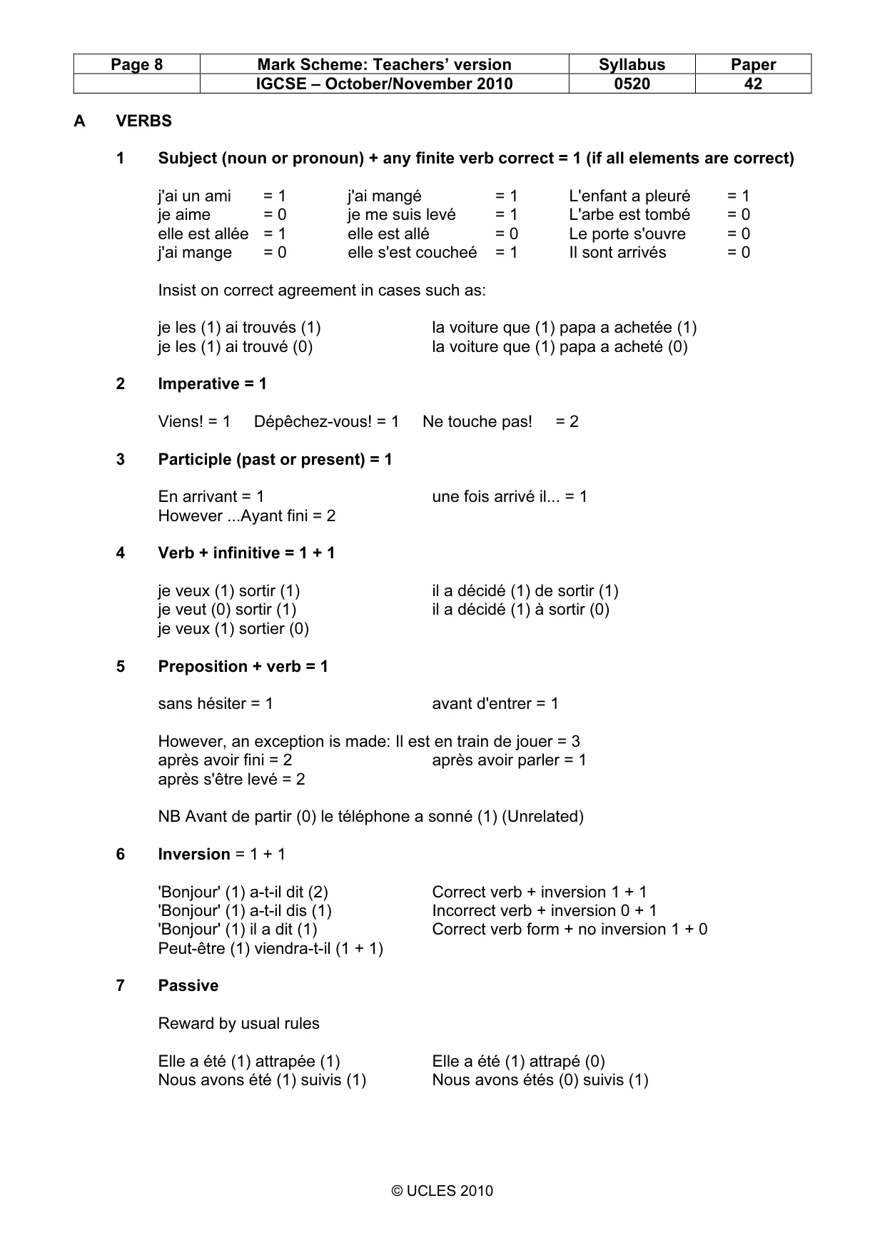 Mark scheme, page 8 of 16