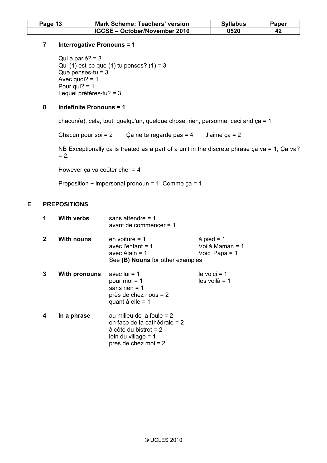 Mark scheme, page 13 of 16