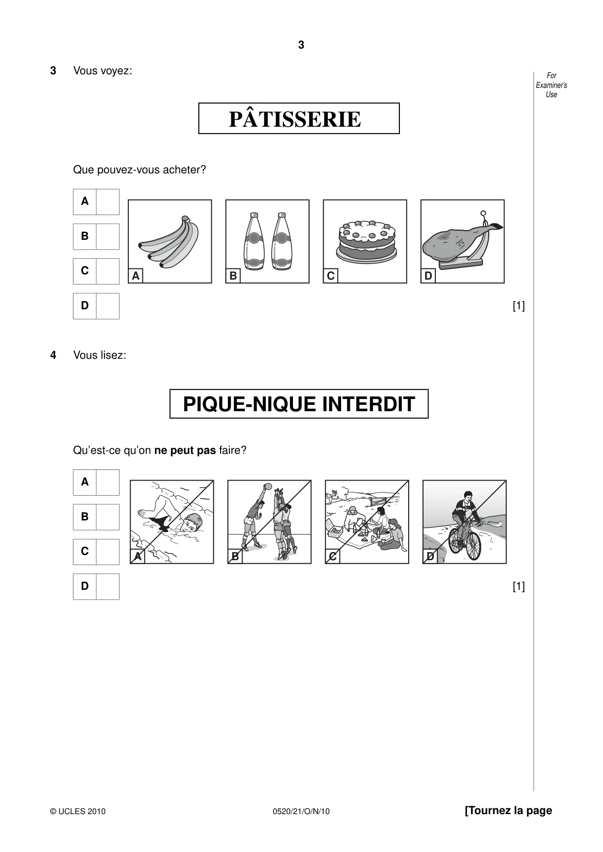 Cambridge IGCSE French - Foreign Language 0520 2010 Oct/Nov Paper 2 · Variant 1 question paper, page 3 of 20