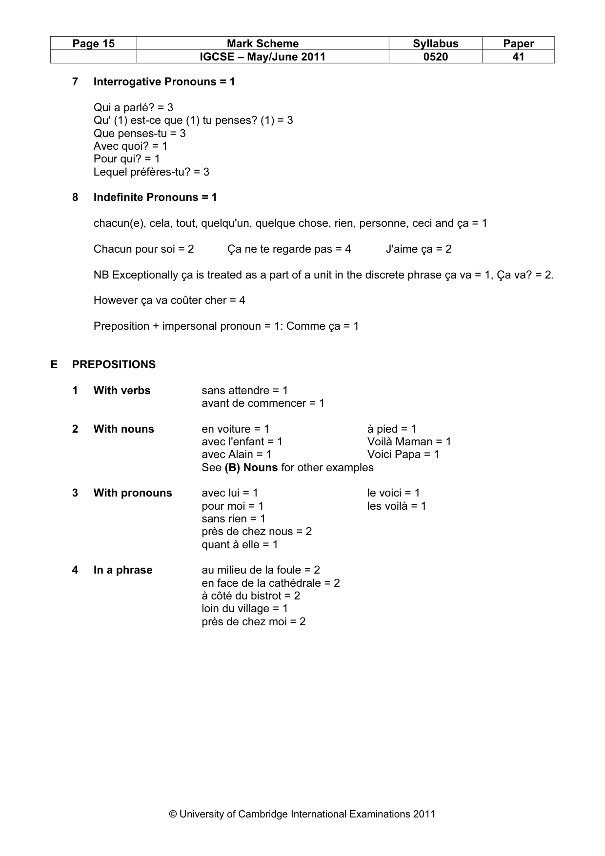 Mark scheme, page 15 of 18