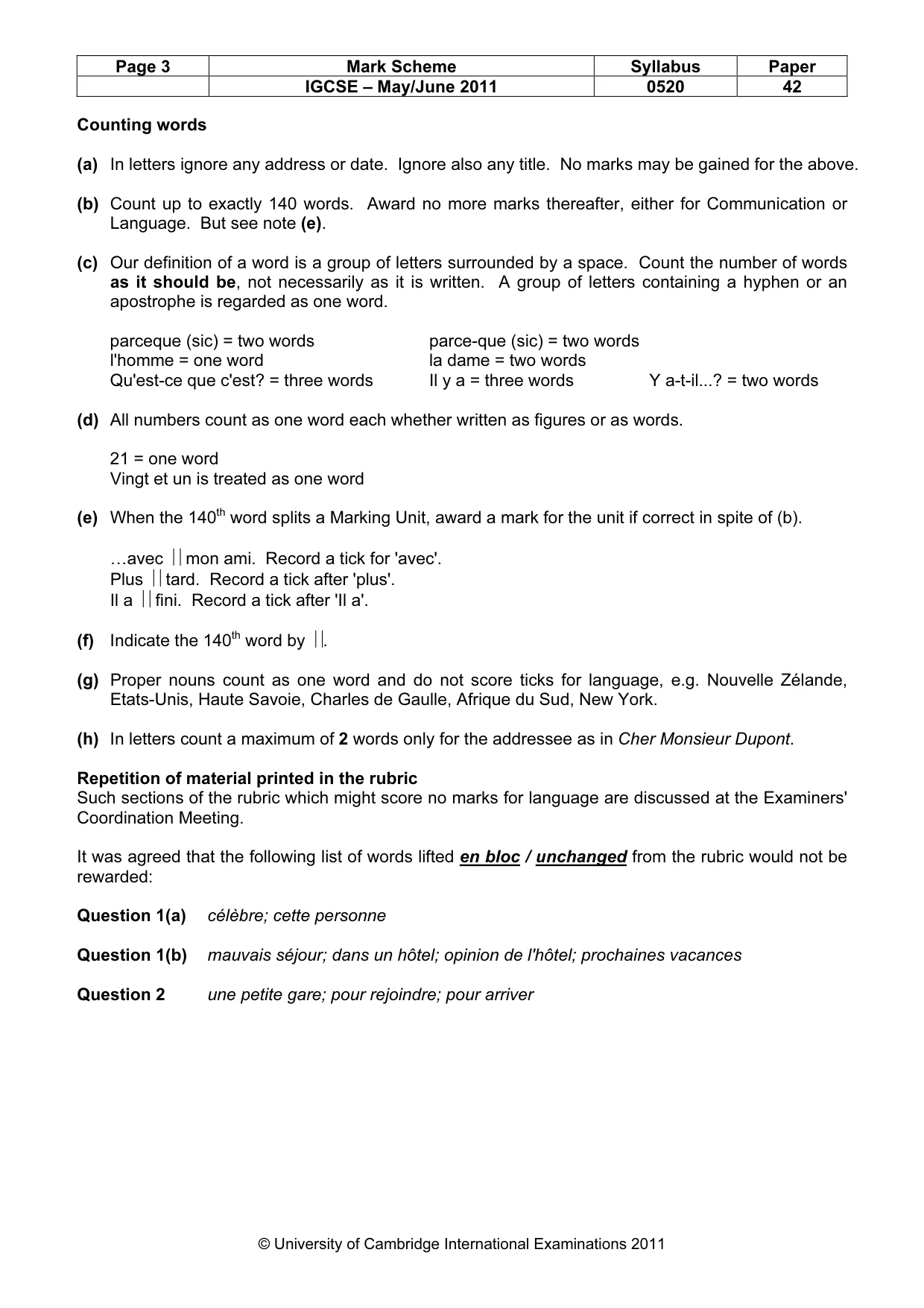 Mark scheme, page 3 of 18