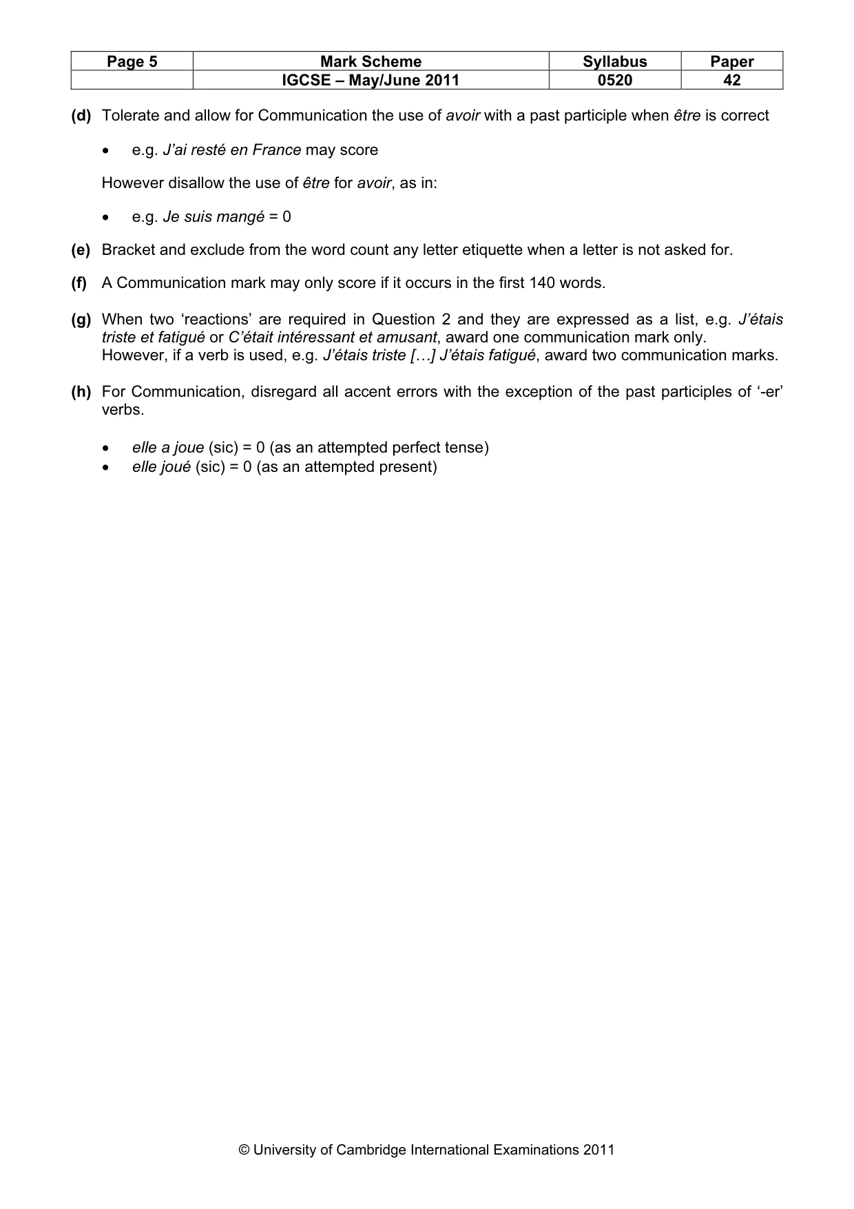 Mark scheme, page 5 of 18